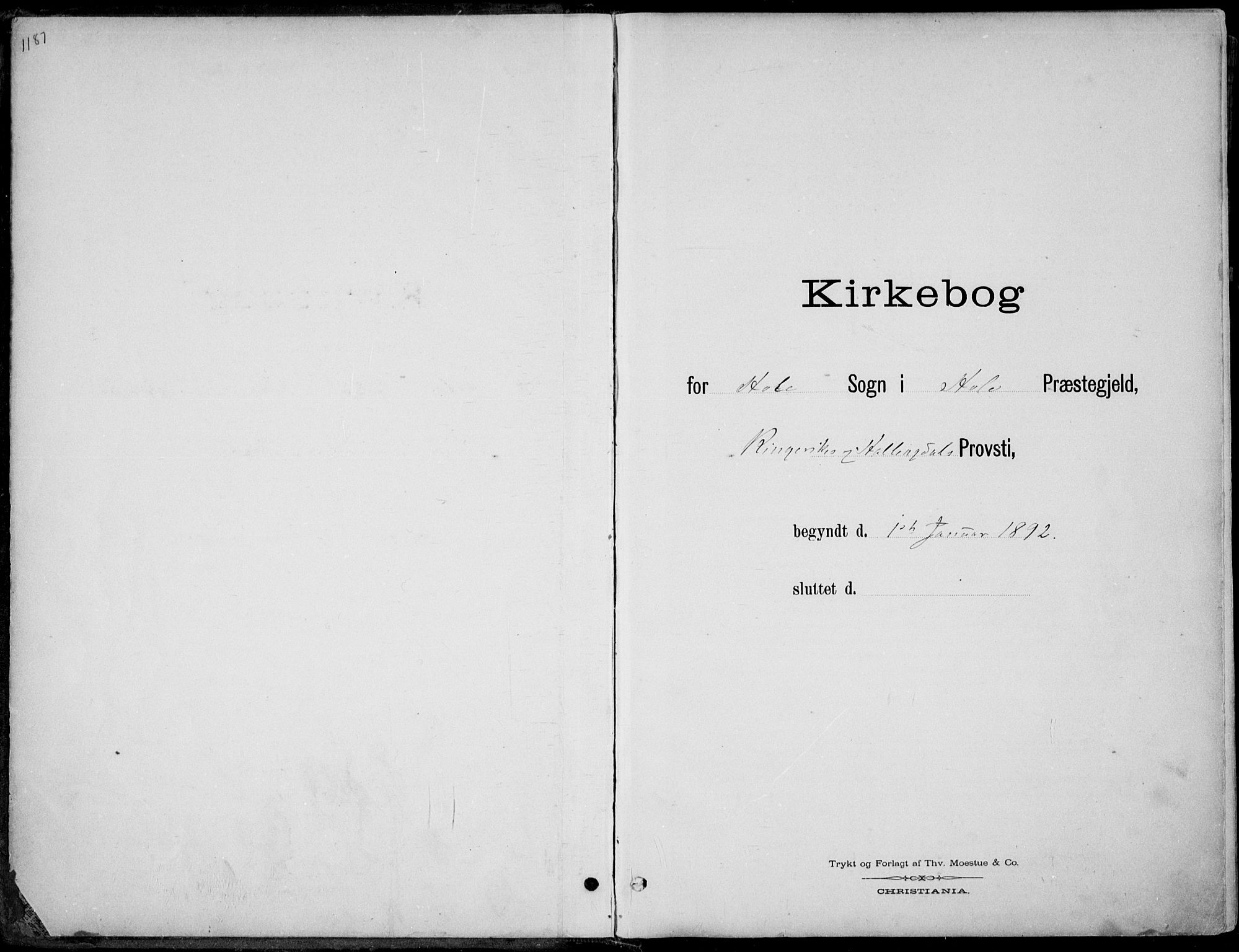 Hole kirkebøker, AV/SAKO-A-228/F/Fa/L0009: Parish register (official) no. I 9, 1892-1907