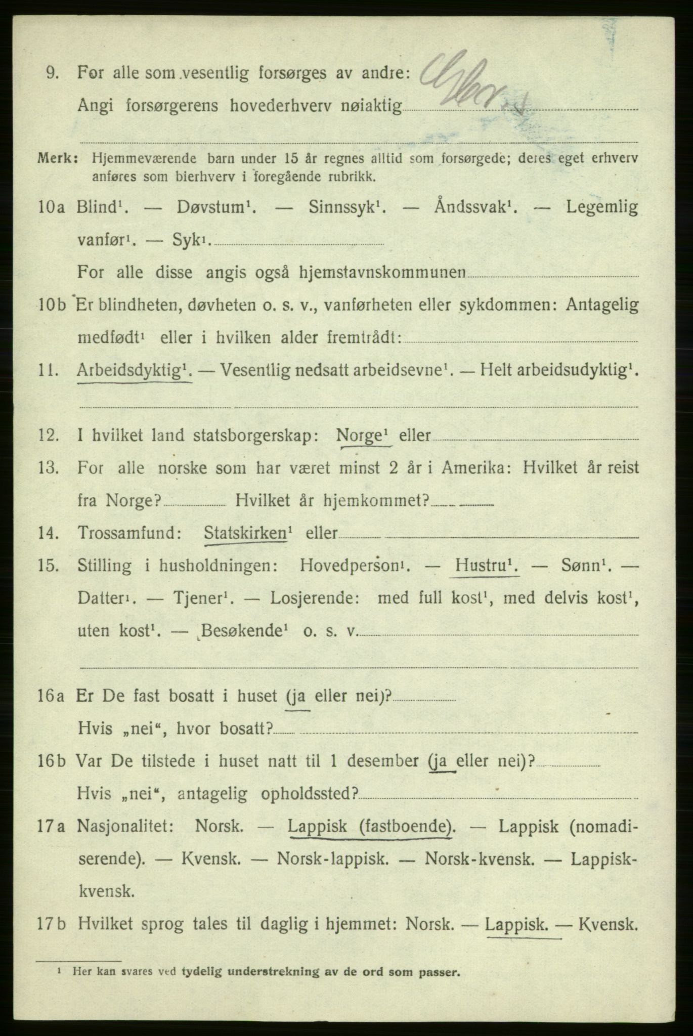 SATØ, 1920 census for Karasjok, 1920, p. 457