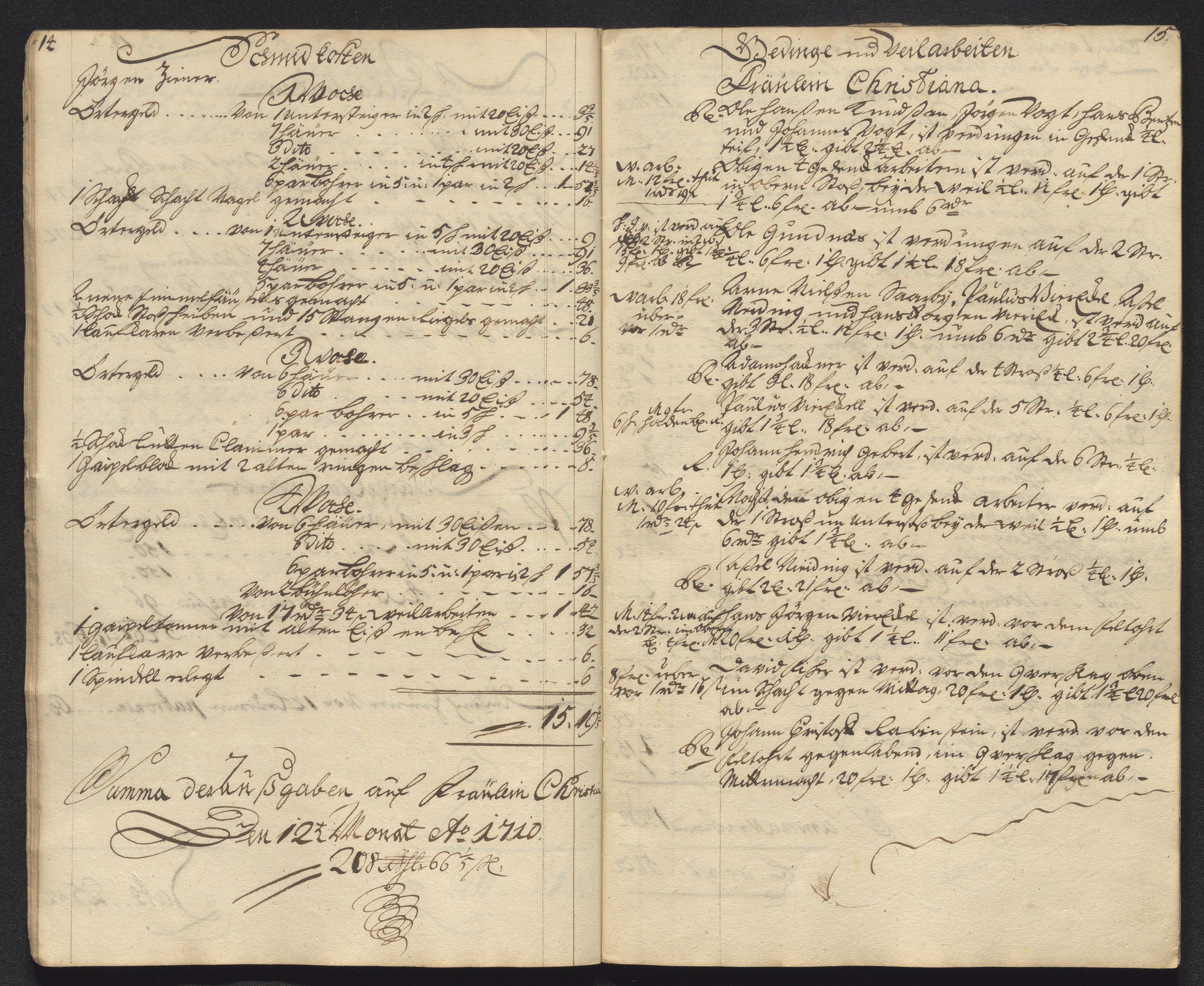 Kongsberg Sølvverk 1623-1816, AV/SAKO-EA-3135/001/D/Dc/Dcd/L0099: Utgiftsregnskap for gruver m.m., 1710, p. 541