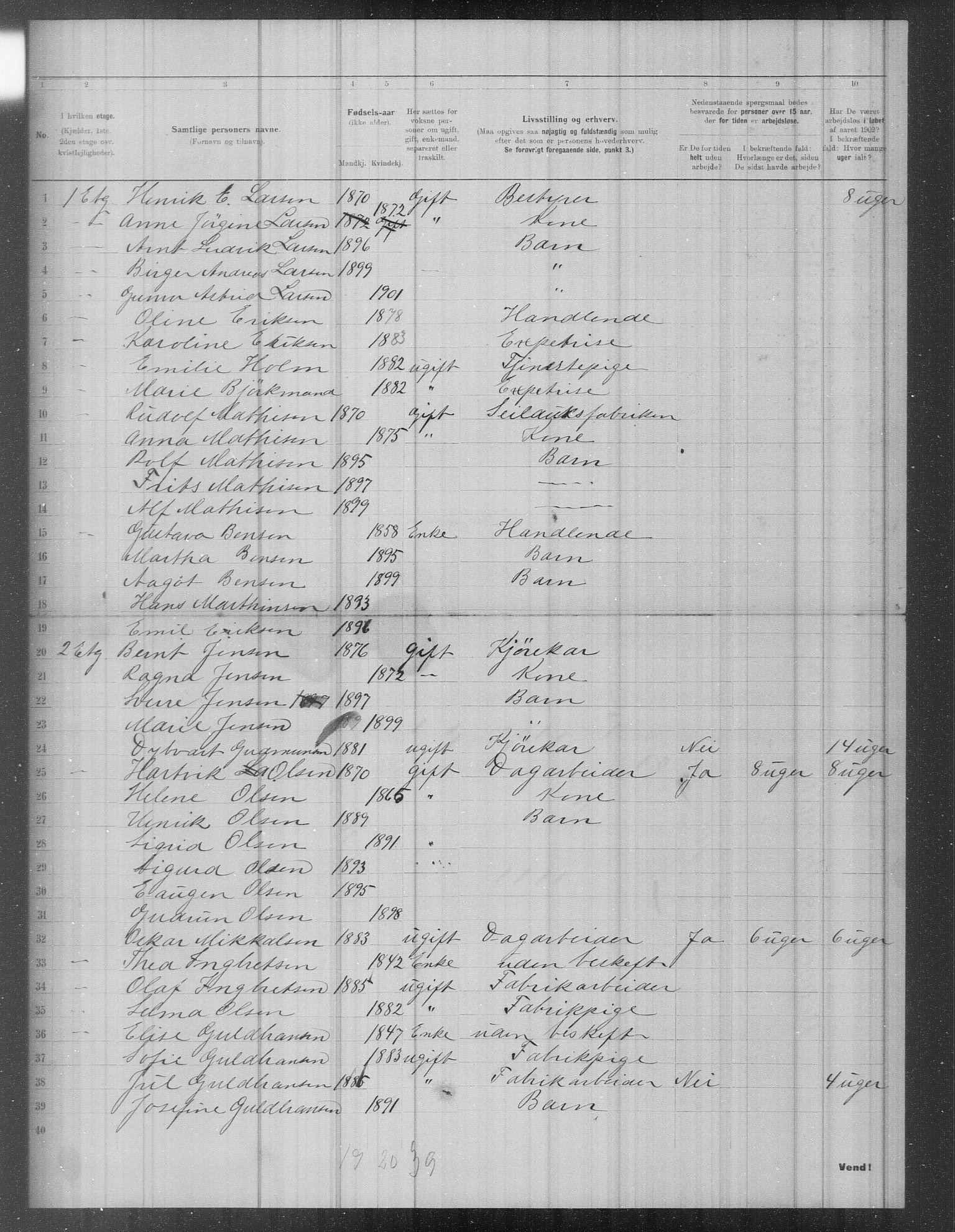 OBA, Municipal Census 1902 for Kristiania, 1902, p. 833