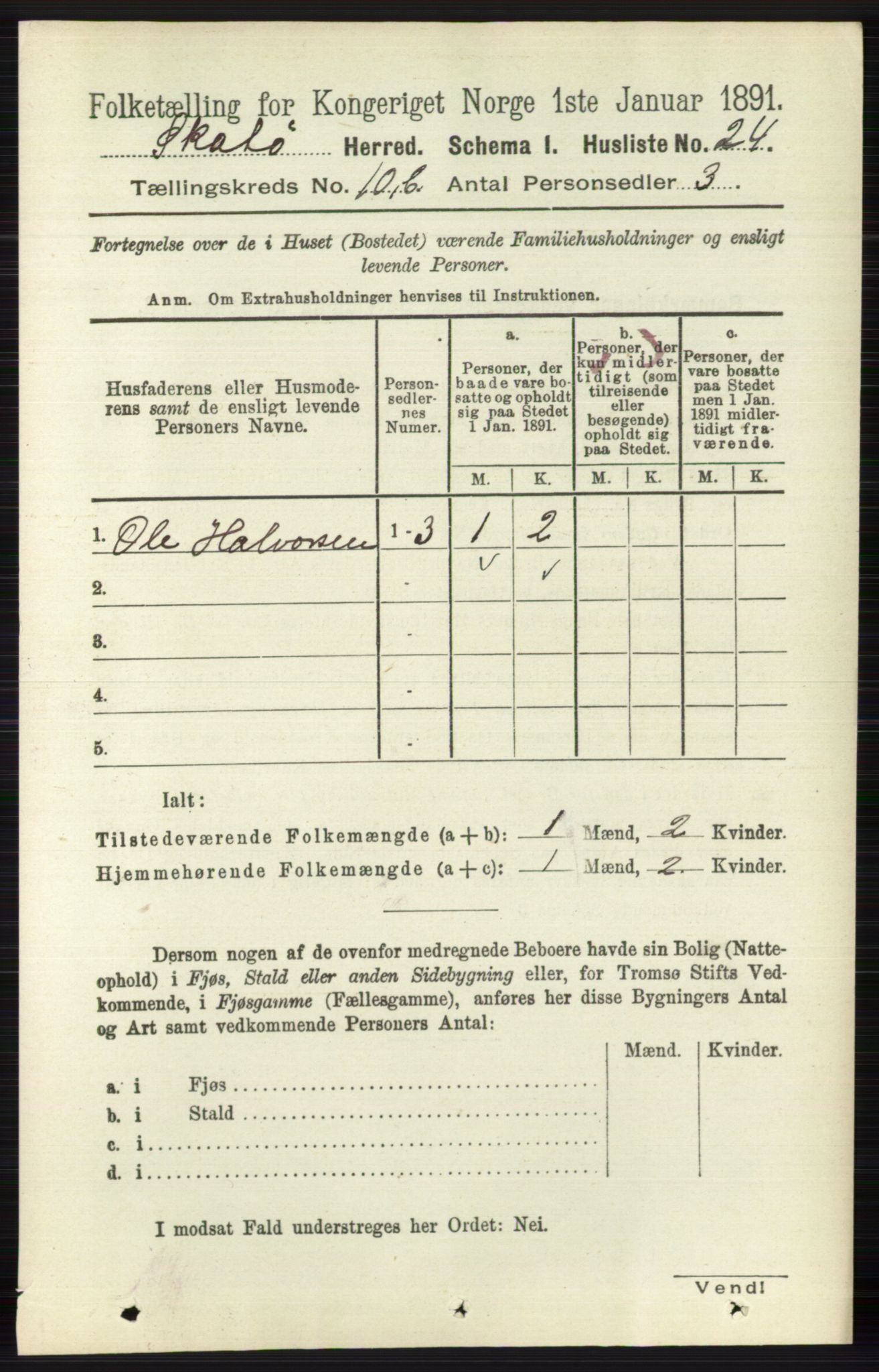 RA, 1891 census for 0815 Skåtøy, 1891, p. 4130