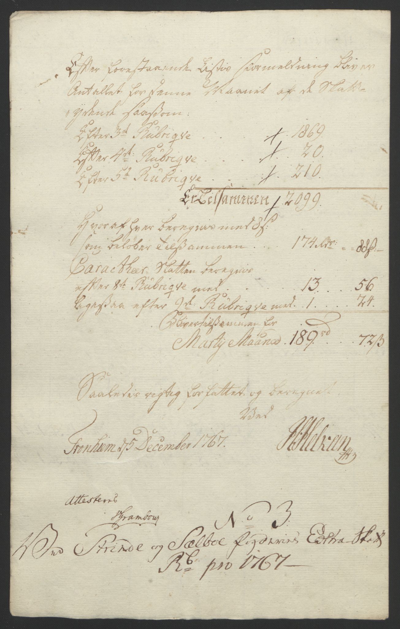 Rentekammeret inntil 1814, Reviderte regnskaper, Fogderegnskap, AV/RA-EA-4092/R61/L4180: Ekstraskatten Strinda og Selbu, 1762-1767, p. 372