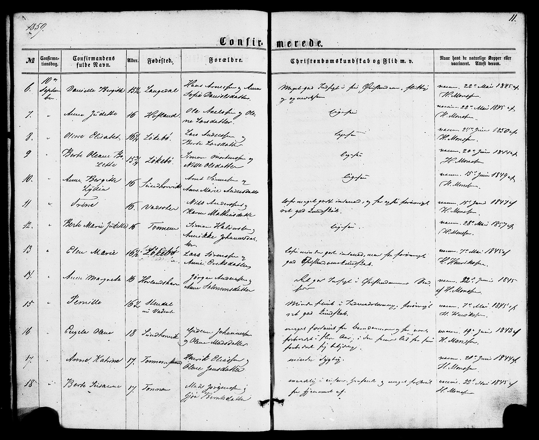 Kinn sokneprestembete, SAB/A-80801/H/Haa/Haaa/L0008: Parish register (official) no. A 8, 1859-1882, p. 11