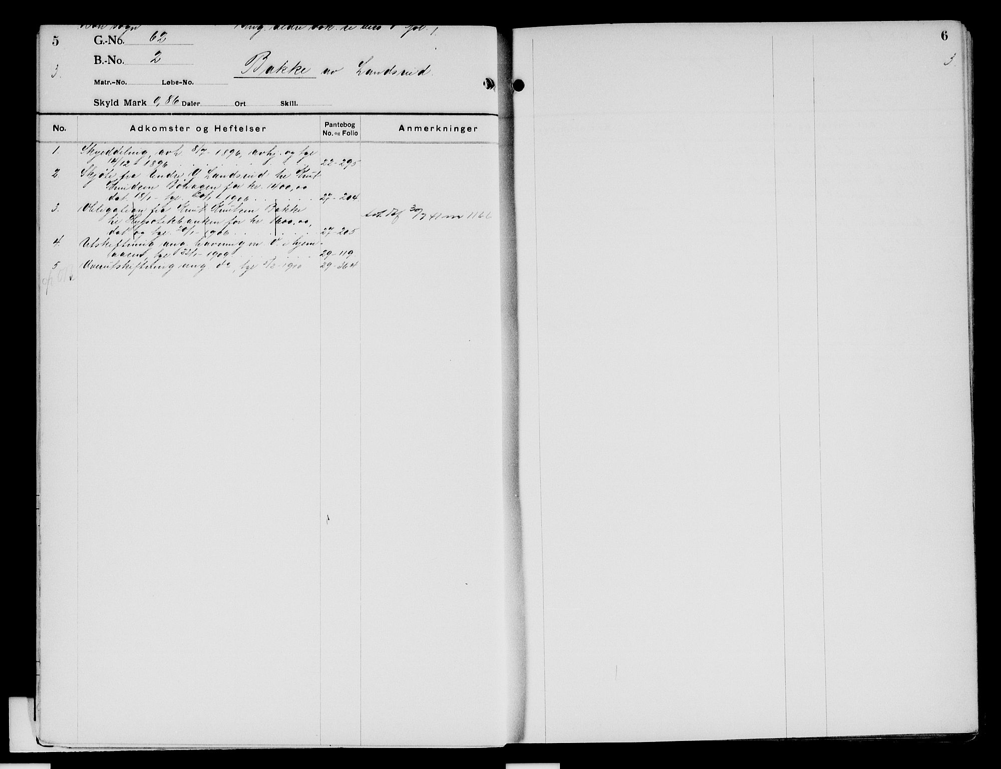Valdres sorenskriveri, SAH/TING-016/H/Ha/Hae/L0016/0001: Mortgage register no. 5.16A, 1924-1940, p. 5-6