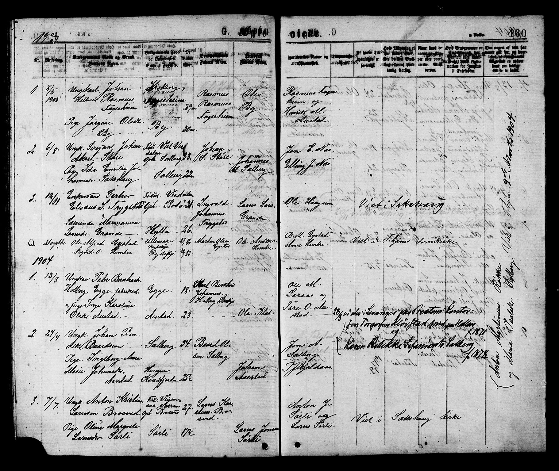 Ministerialprotokoller, klokkerbøker og fødselsregistre - Nord-Trøndelag, AV/SAT-A-1458/731/L0311: Parish register (copy) no. 731C02, 1875-1911, p. 160