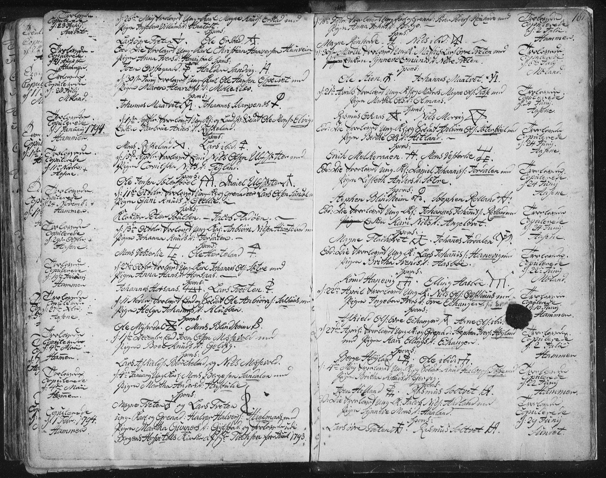 Hamre sokneprestembete, SAB/A-75501/H/Ha/Haa/Haaa/L0008: Parish register (official) no. A 8, 1778-1804, p. 181