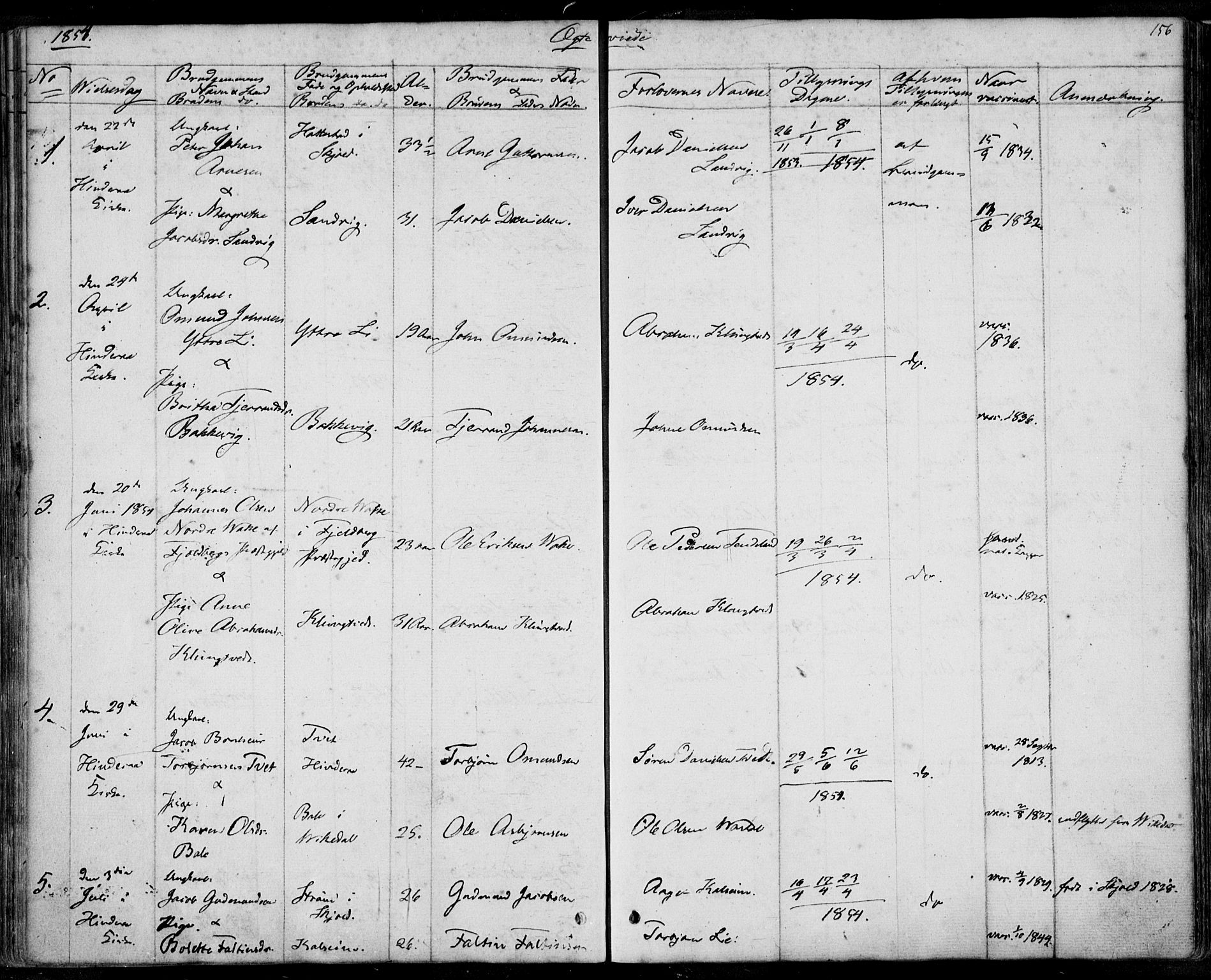 Nedstrand sokneprestkontor, SAST/A-101841/01/IV: Parish register (official) no. A 8, 1839-1860, p. 156