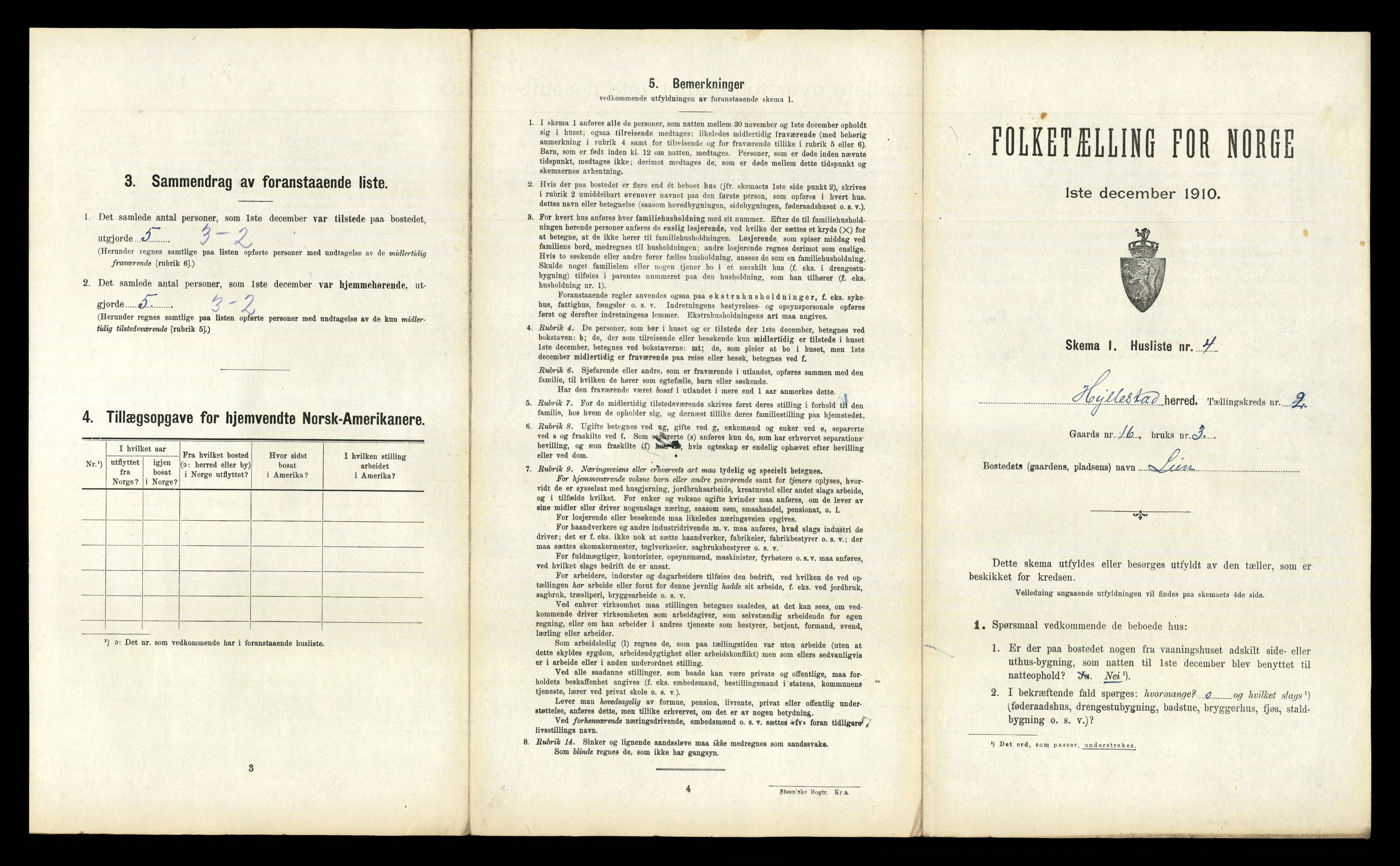 RA, 1910 census for Hyllestad, 1910, p. 137