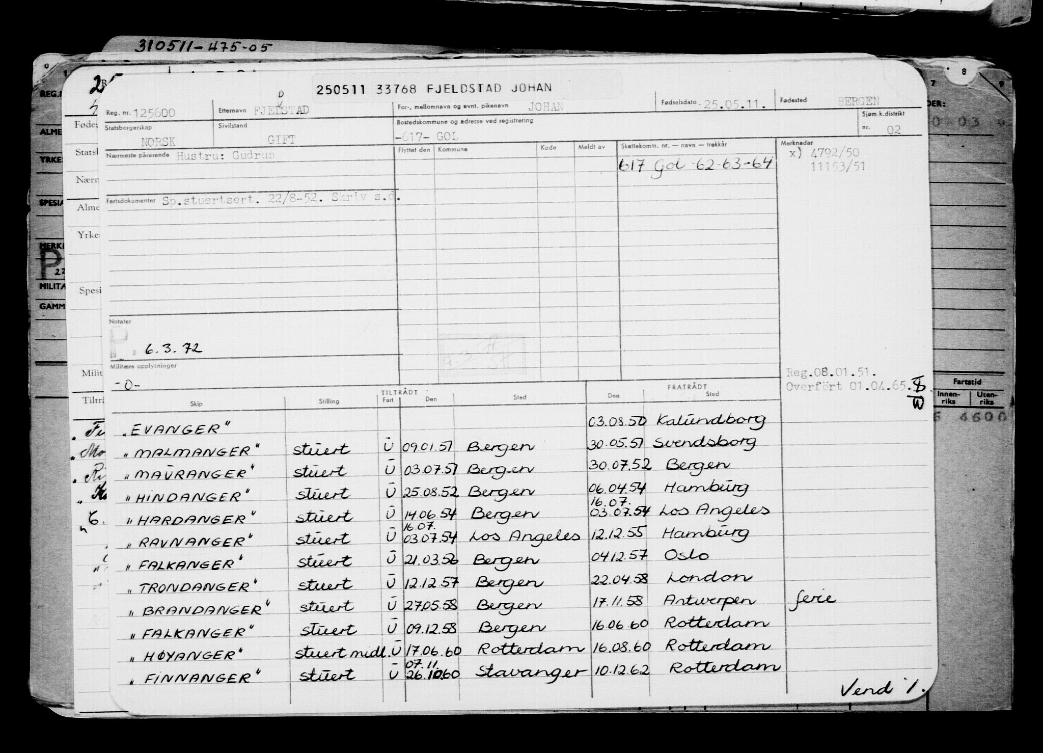 Direktoratet for sjømenn, AV/RA-S-3545/G/Gb/L0096: Hovedkort, 1911, p. 415