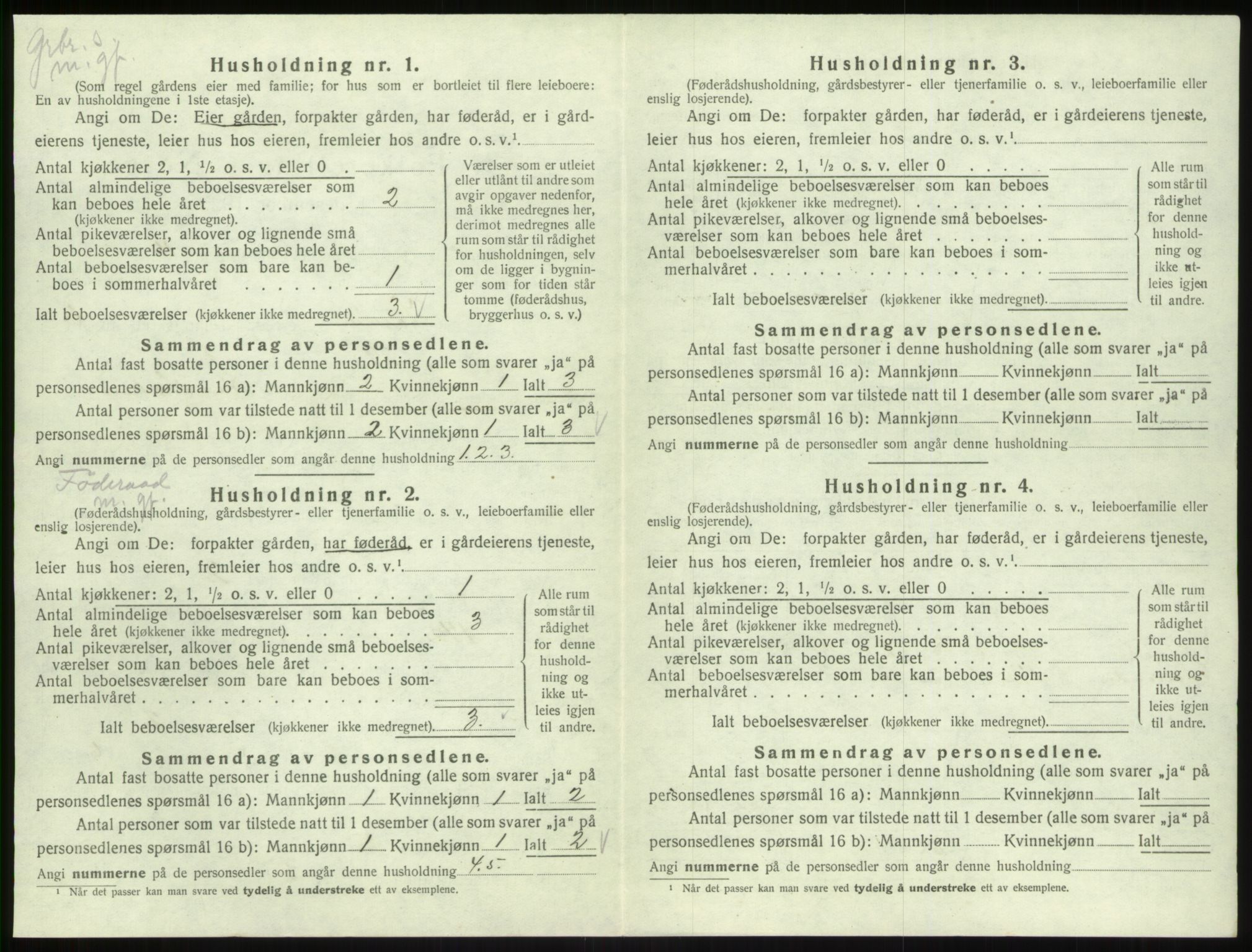 SAB, 1920 census for Lavik, 1920, p. 223