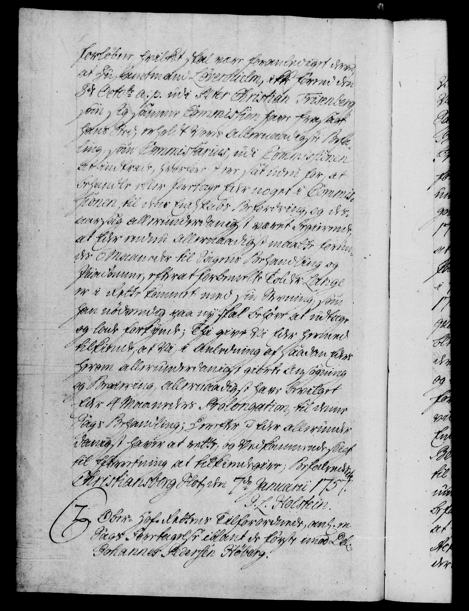Danske Kanselli 1572-1799, AV/RA-EA-3023/F/Fc/Fca/Fcab/L0036: Norske tegnelser, 1757-1761, p. 1b