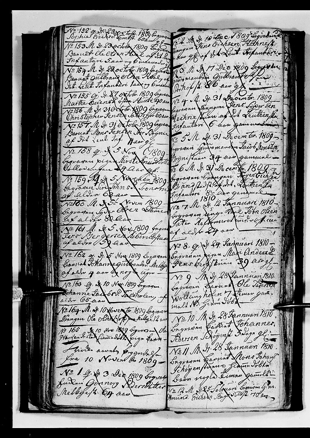 Romedal prestekontor, SAH/PREST-004/L/L0004: Parish register (copy) no. 4, 1807-1814, p. 156-157