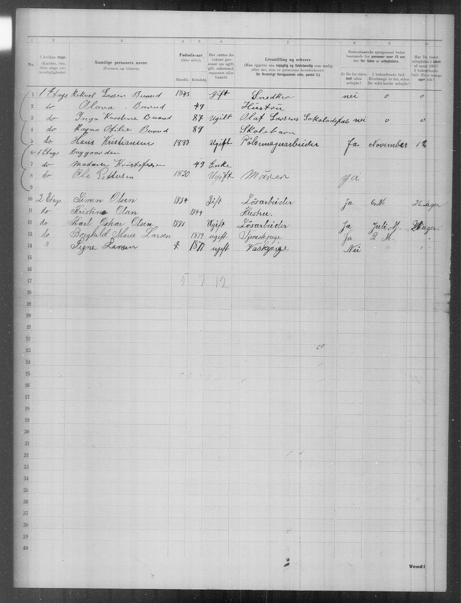 OBA, Municipal Census 1903 for Kristiania, 1903, p. 9419