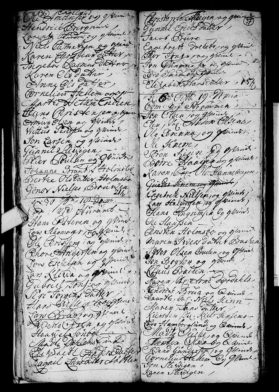 Hurum kirkebøker, AV/SAKO-A-229/F/Fa/L0005: Parish register (official) no. 5, 1735-1739, p. 36-37