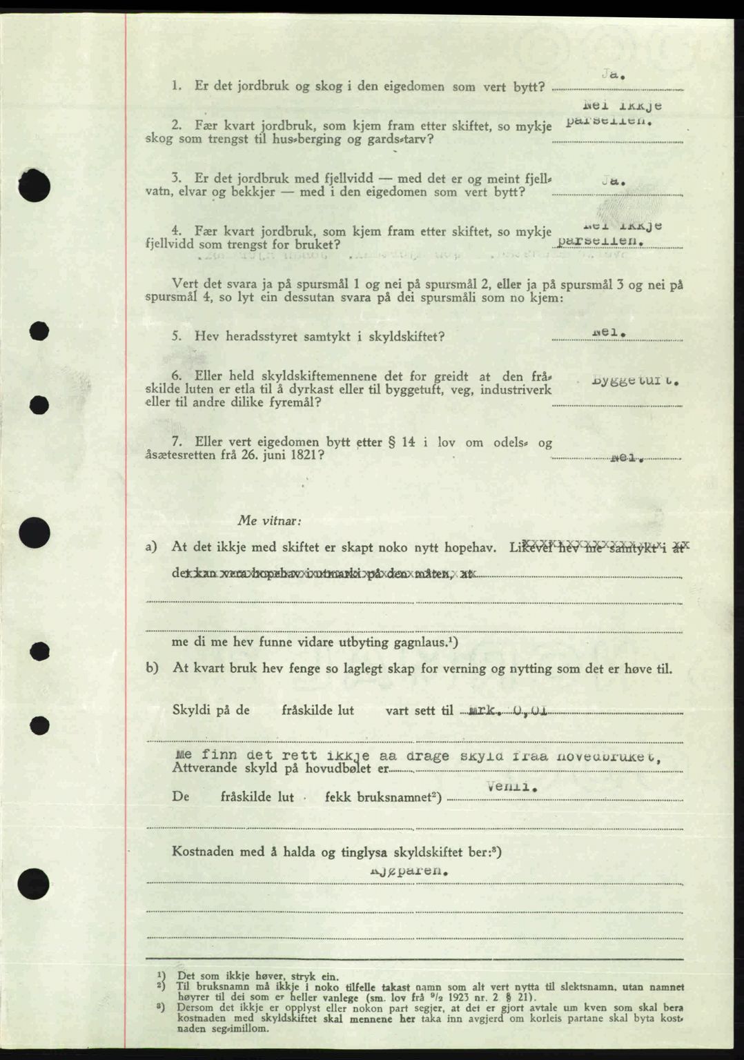 Nordre Sunnmøre sorenskriveri, AV/SAT-A-0006/1/2/2C/2Ca: Mortgage book no. A24, 1947-1947, Diary no: : 1104/1947