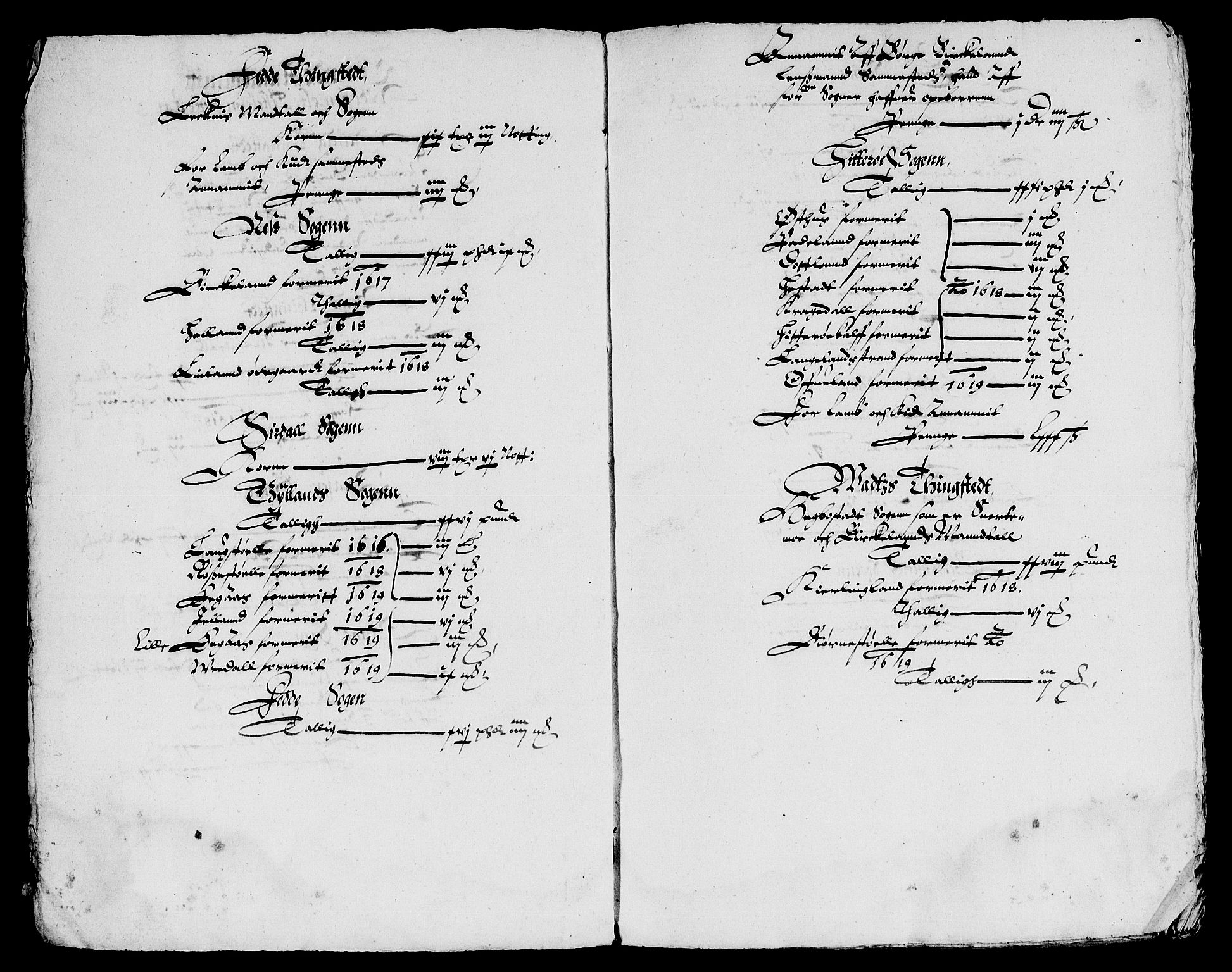 Rentekammeret inntil 1814, Reviderte regnskaper, Lensregnskaper, AV/RA-EA-5023/R/Rb/Rbr/L0006: Lista len, 1605-1621