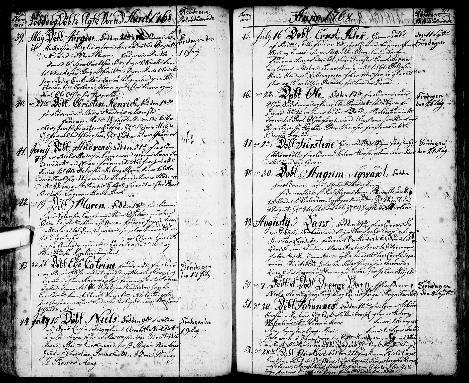 Halden prestekontor Kirkebøker, SAO/A-10909/F/Fa/L0001: Parish register (official) no. I 1, 1758-1791, p. 110-111
