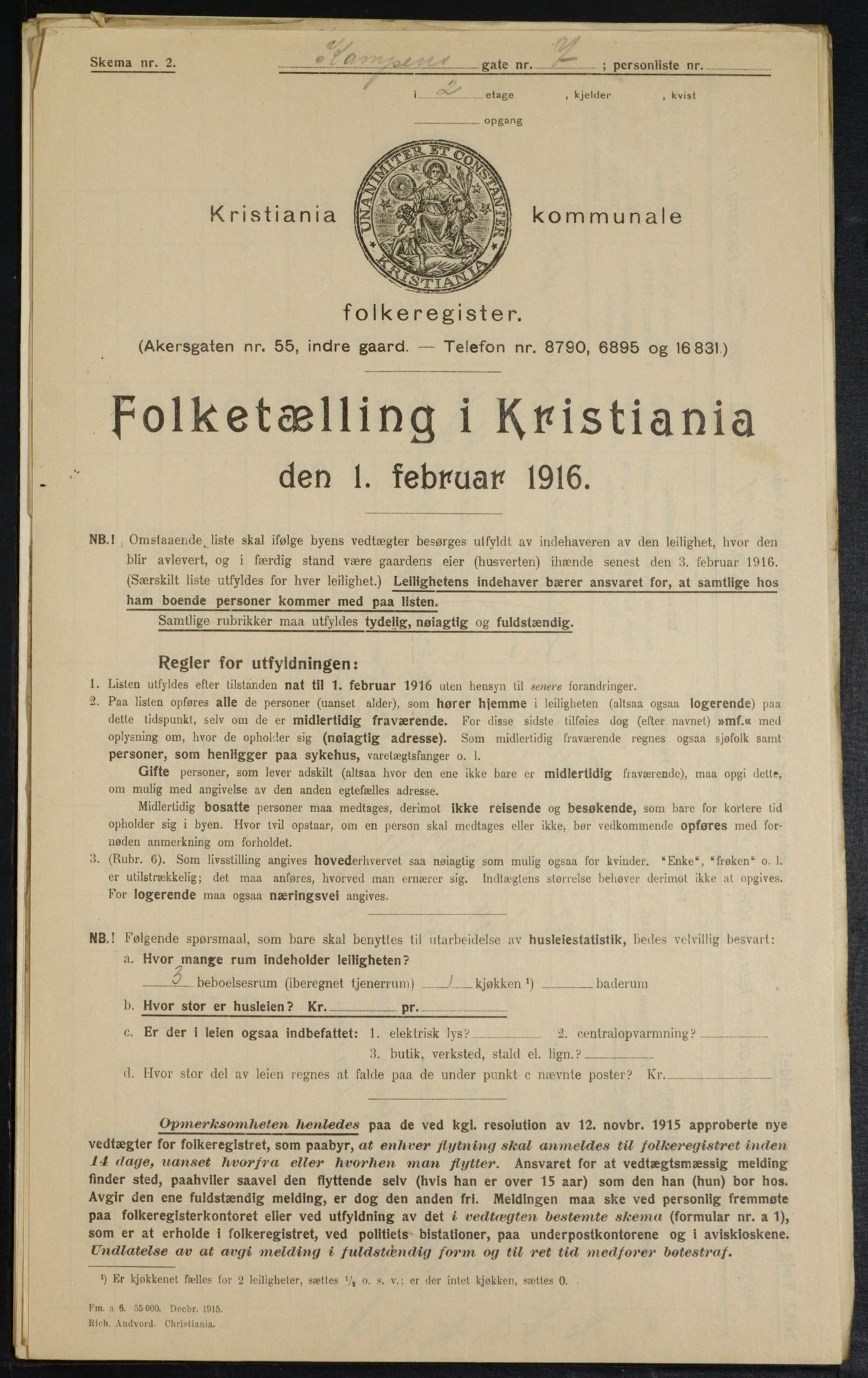 OBA, Municipal Census 1916 for Kristiania, 1916, p. 48850