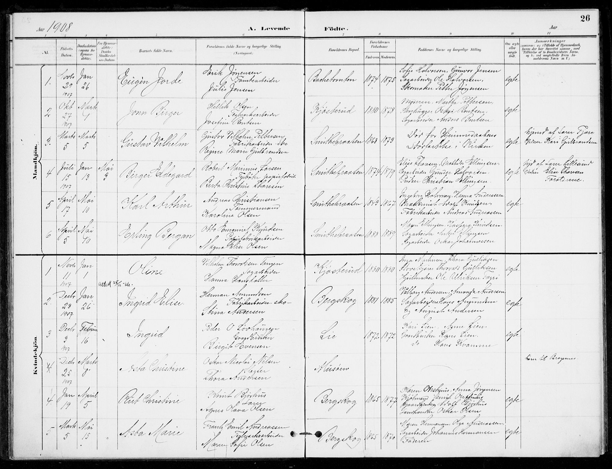 Åssiden kirkebøker, SAKO/A-251/F/Fa/L0002: Parish register (official) no. 2, 1896-1916, p. 26