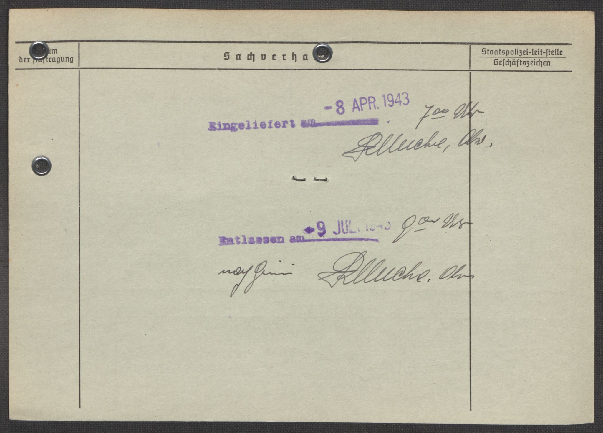 Befehlshaber der Sicherheitspolizei und des SD, AV/RA-RAFA-5969/E/Ea/Eaa/L0008: Register over norske fanger i Møllergata 19: Oelze-Ru, 1940-1945, p. 15