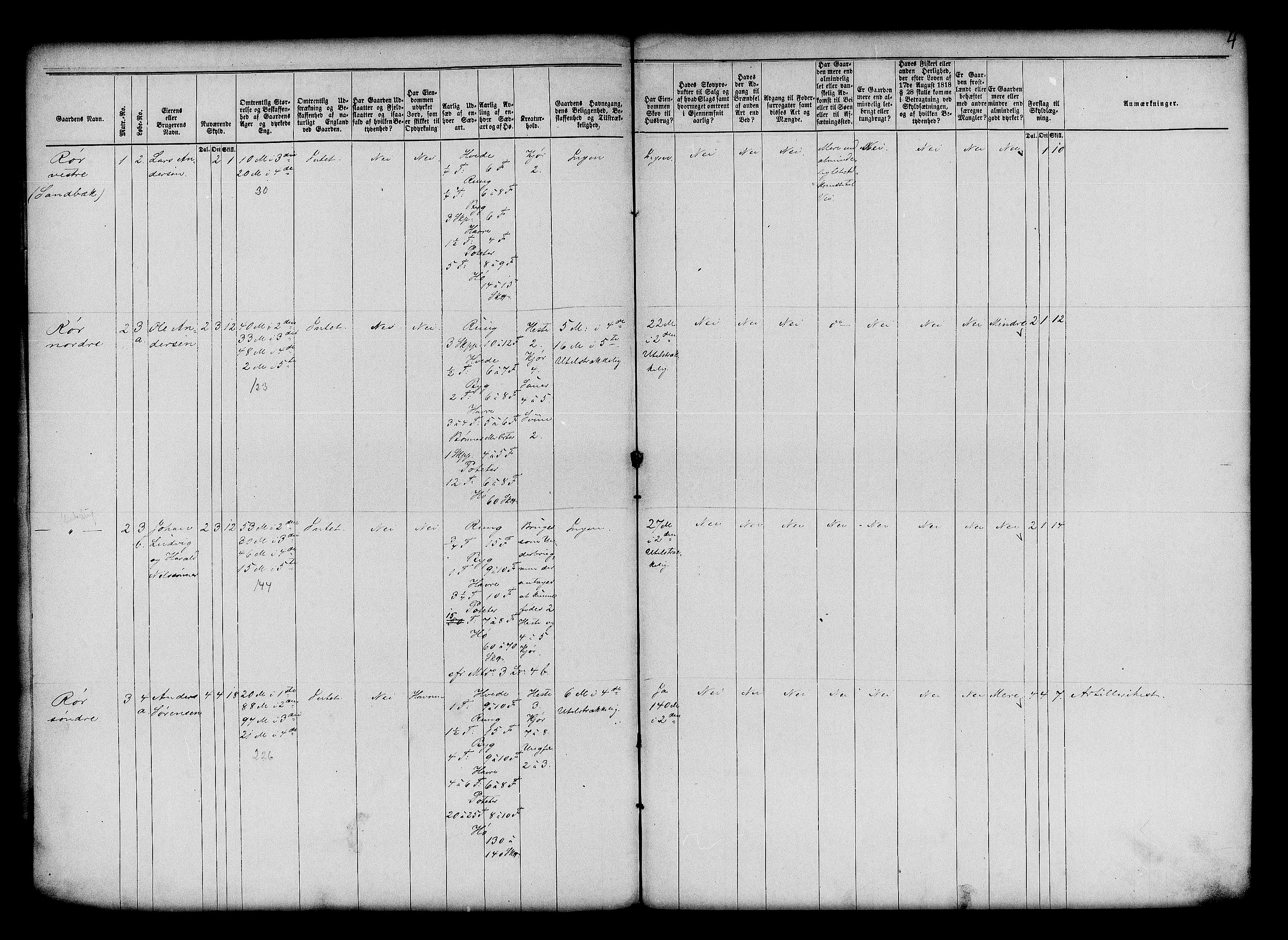 Matrikkelrevisjonen av 1863, AV/RA-S-1530/F/Fe/L0019: Rygge, 1863