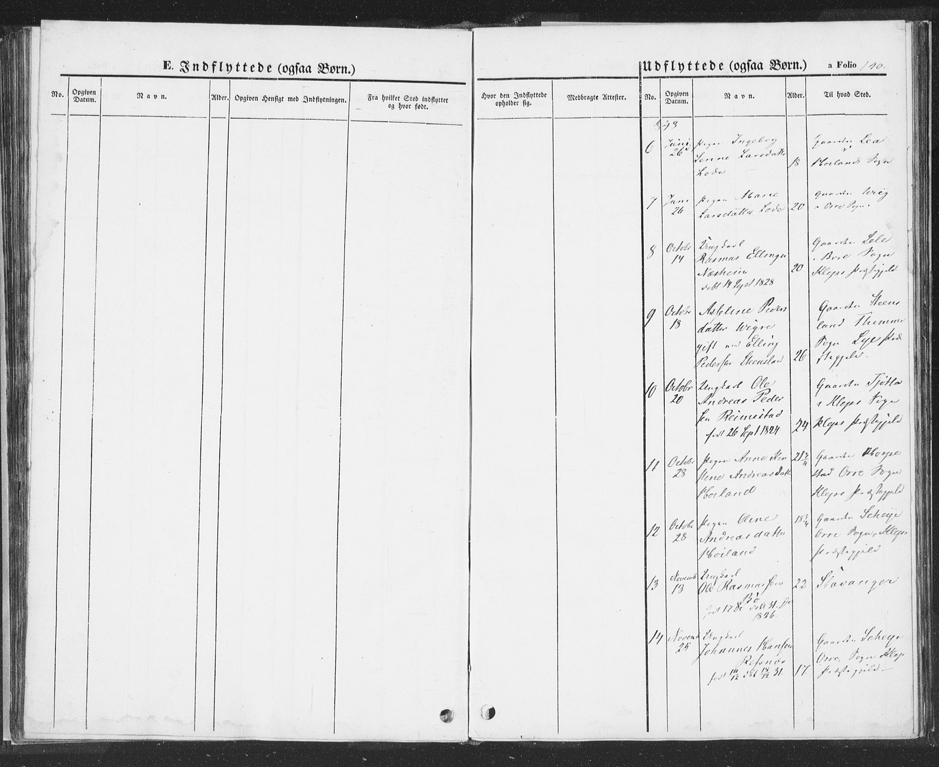 Hå sokneprestkontor, SAST/A-101801/001/30BA/L0006: Parish register (official) no. A 5, 1842-1853, p. 140