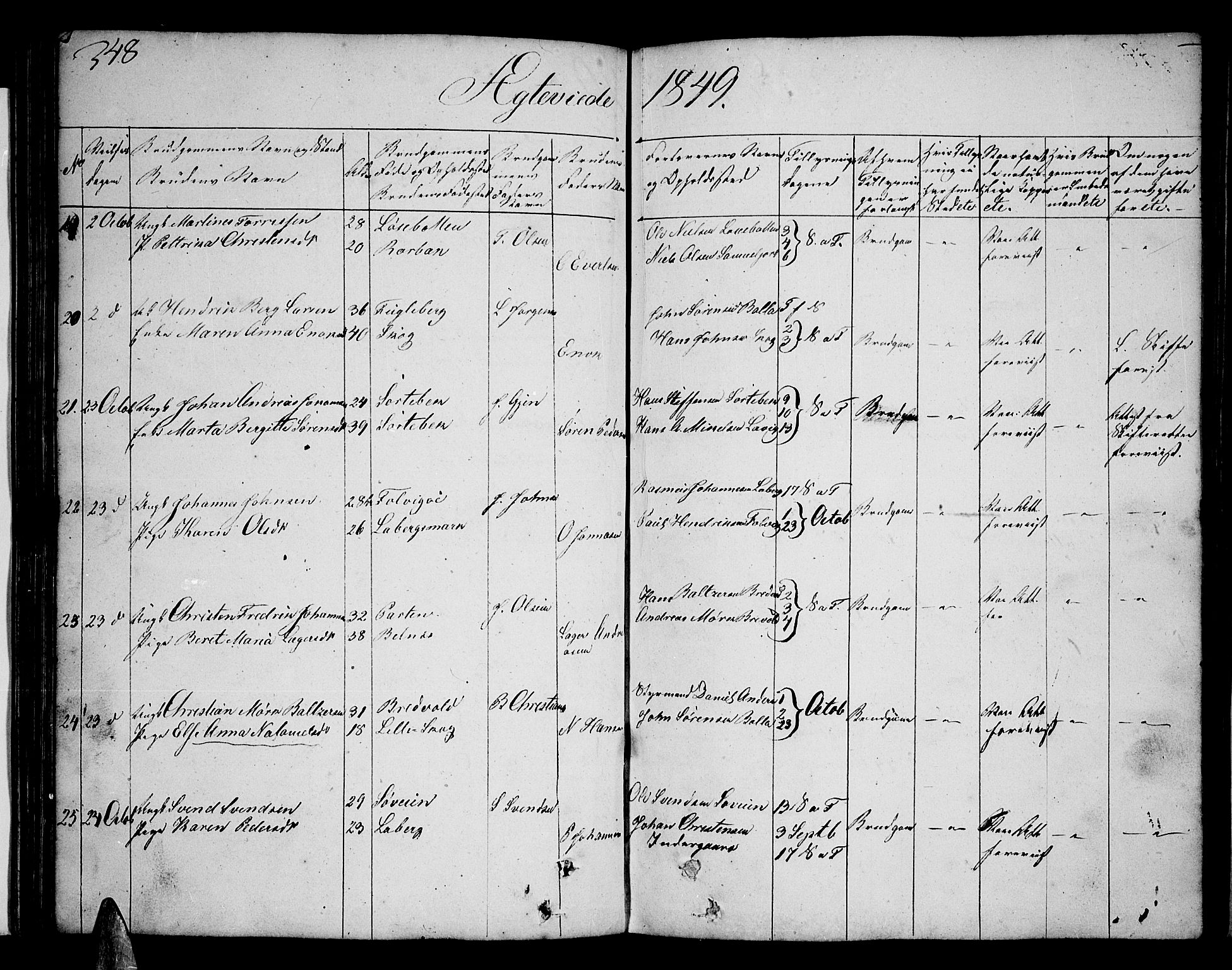 Ibestad sokneprestembete, SATØ/S-0077/H/Ha/Hab/L0003klokker: Parish register (copy) no. 3, 1833-1852, p. 348