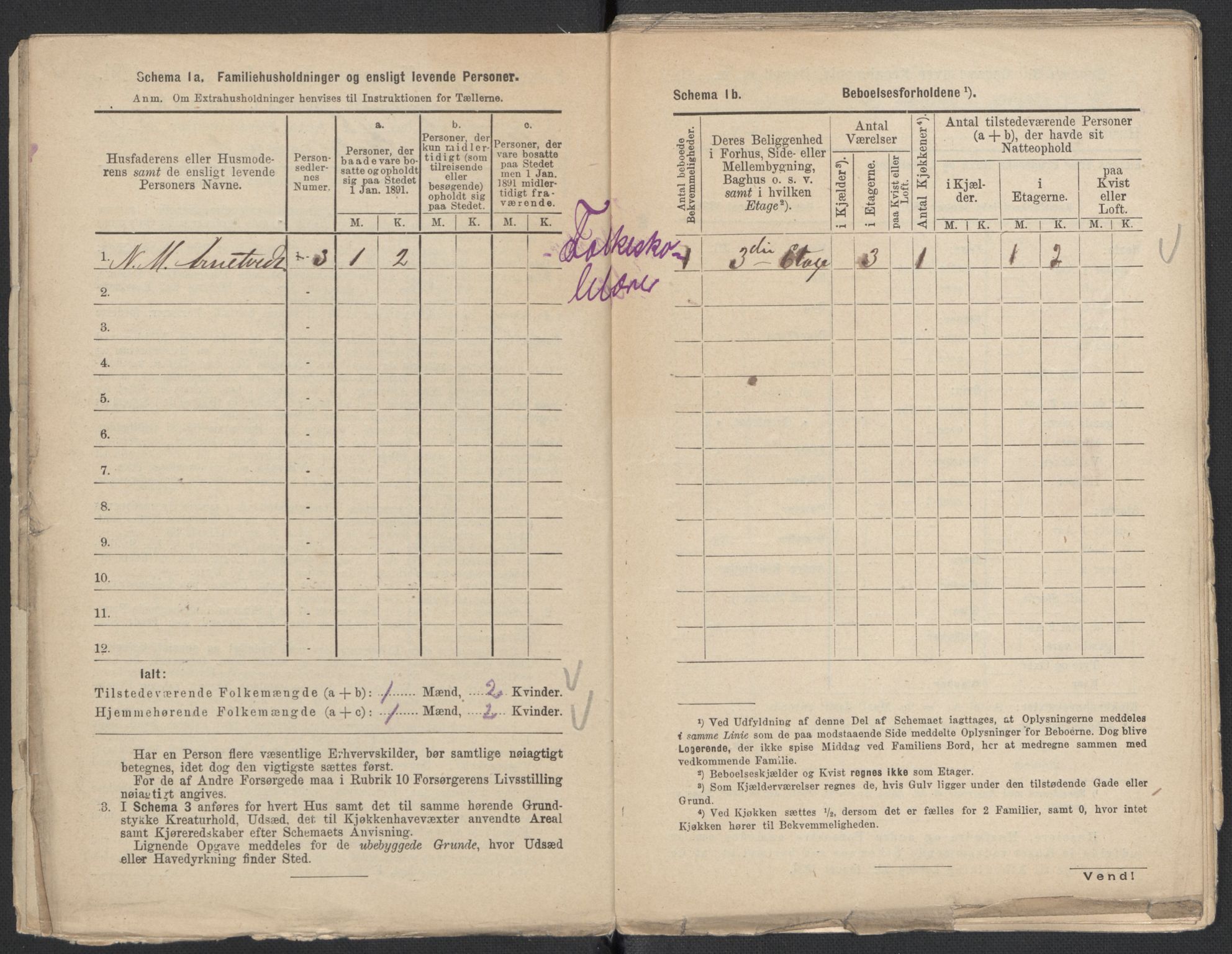 RA, 1891 Census for 1301 Bergen, 1891, p. 7432