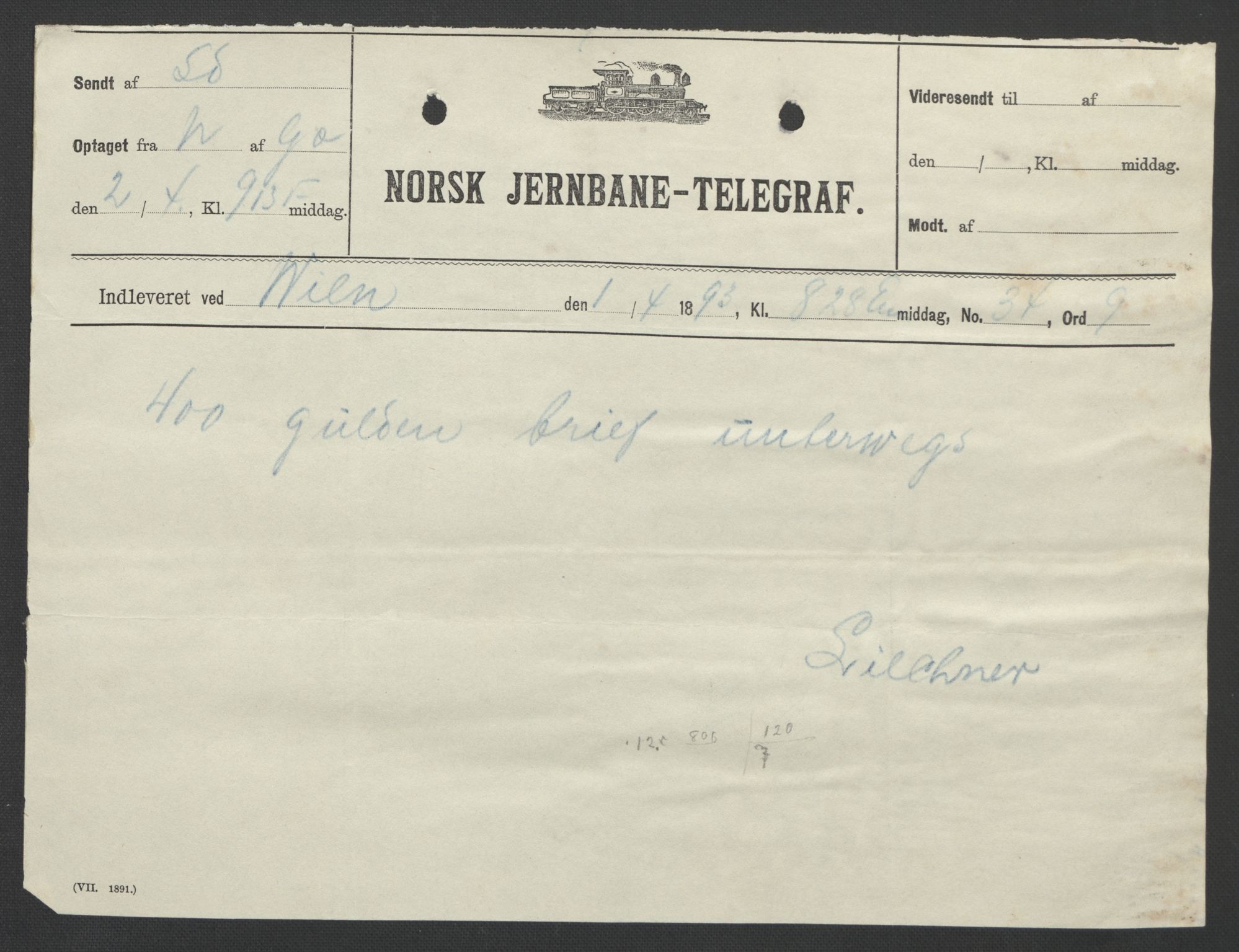 Arbeidskomitéen for Fridtjof Nansens polarekspedisjon, AV/RA-PA-0061/D/L0003/0001: Innk. brev og telegrammer vedr. proviant og utrustning / Utrustningen m.m. - korrespondanse, 1892-1893, p. 218