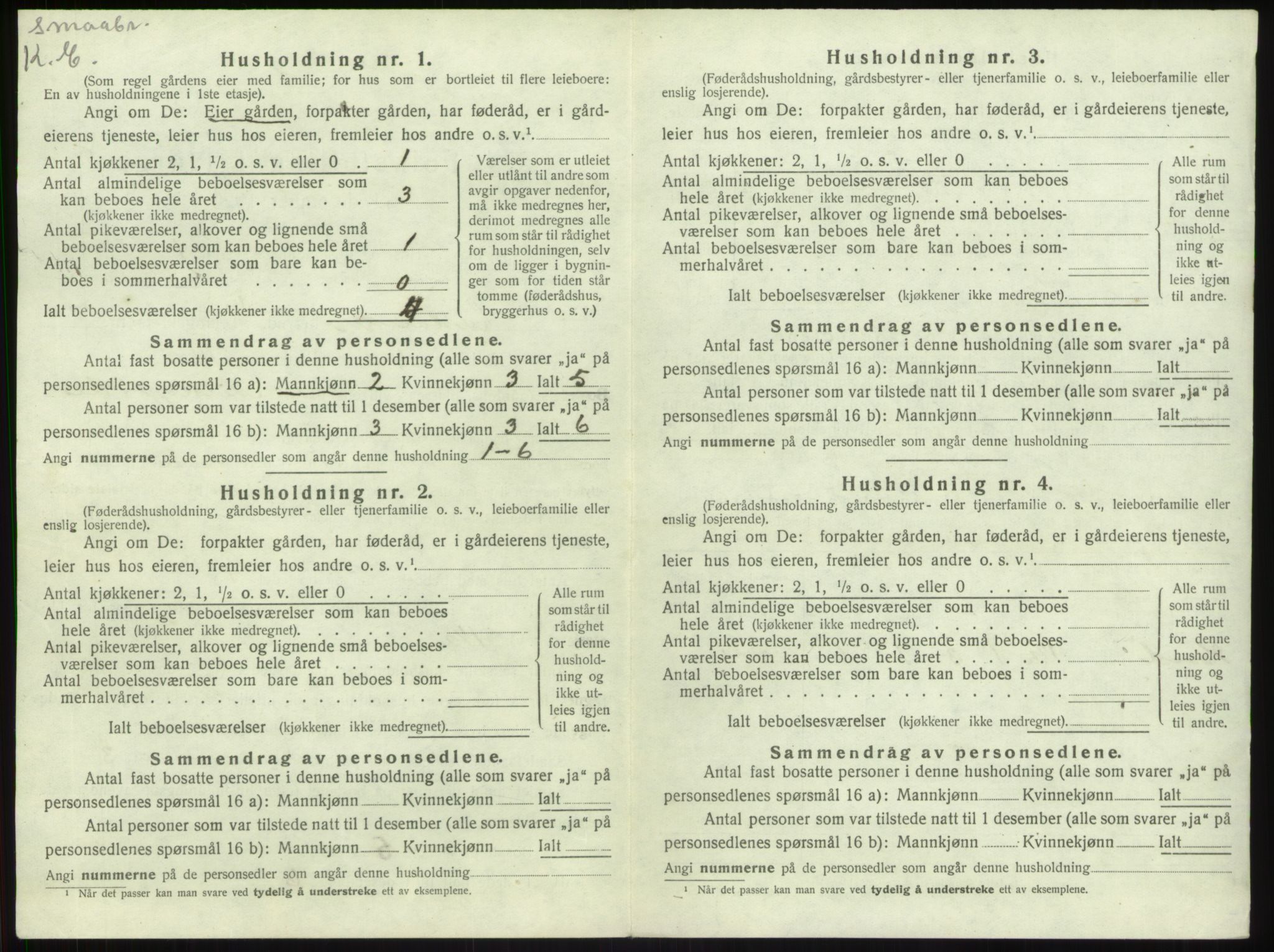 SAB, 1920 census for Leikanger, 1920, p. 697