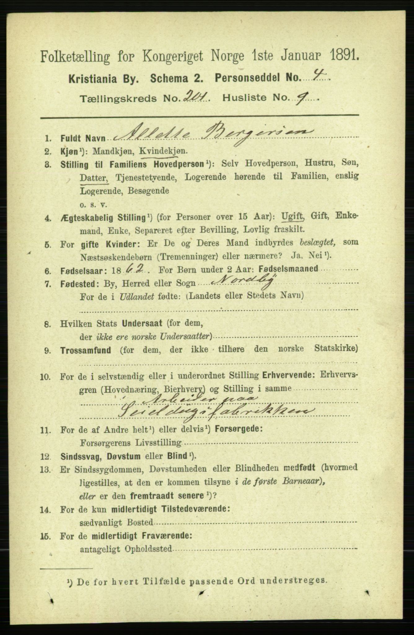 RA, 1891 census for 0301 Kristiania, 1891, p. 121038