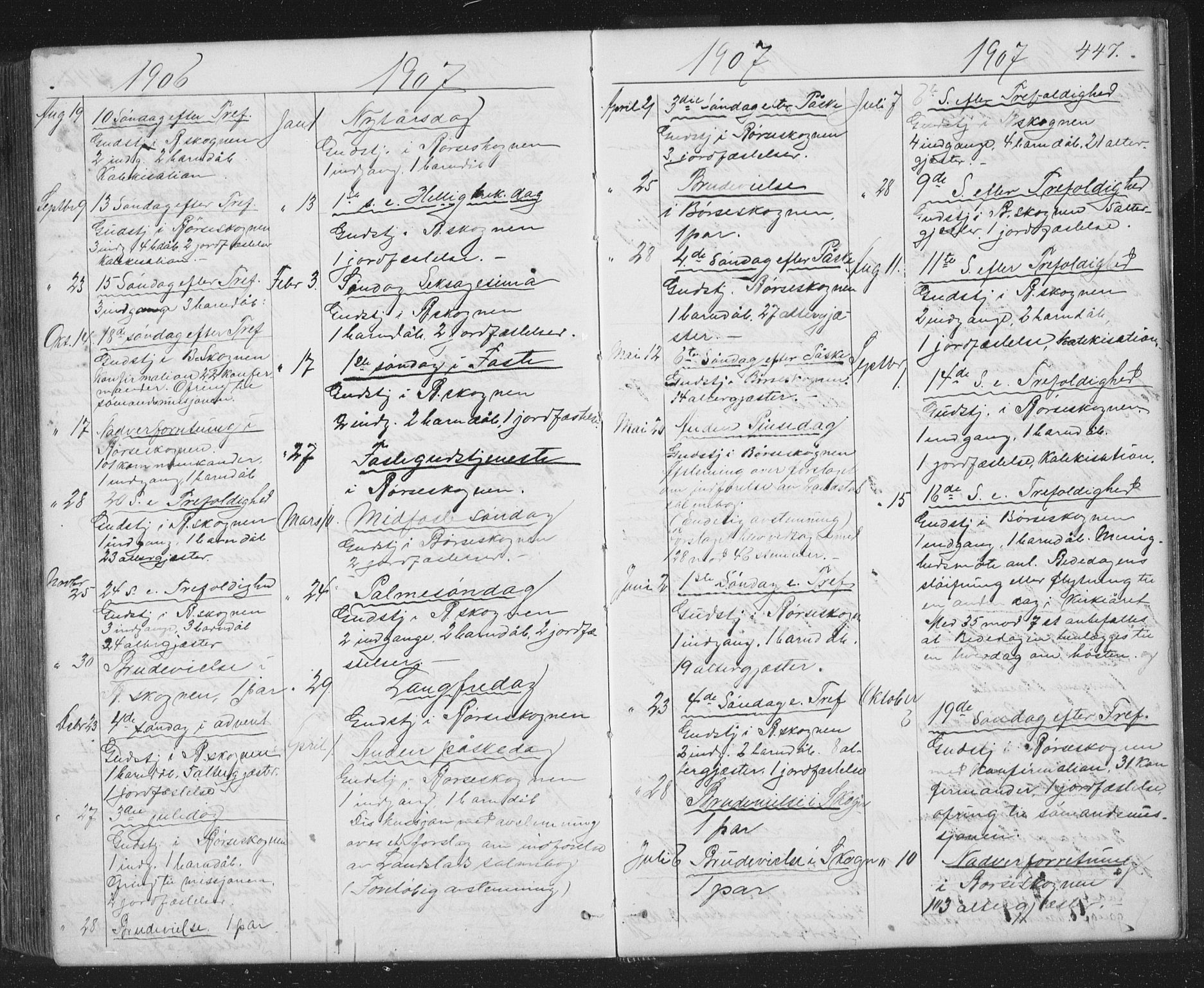 Ministerialprotokoller, klokkerbøker og fødselsregistre - Sør-Trøndelag, SAT/A-1456/667/L0798: Parish register (copy) no. 667C03, 1867-1929, p. 447