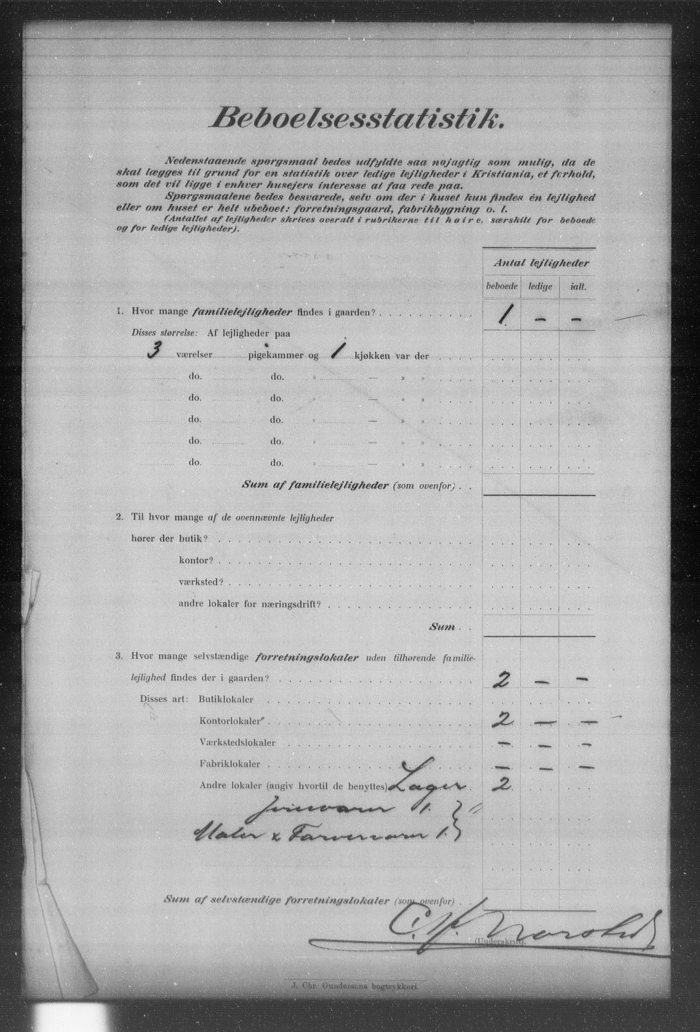 OBA, Municipal Census 1903 for Kristiania, 1903, p. 16275