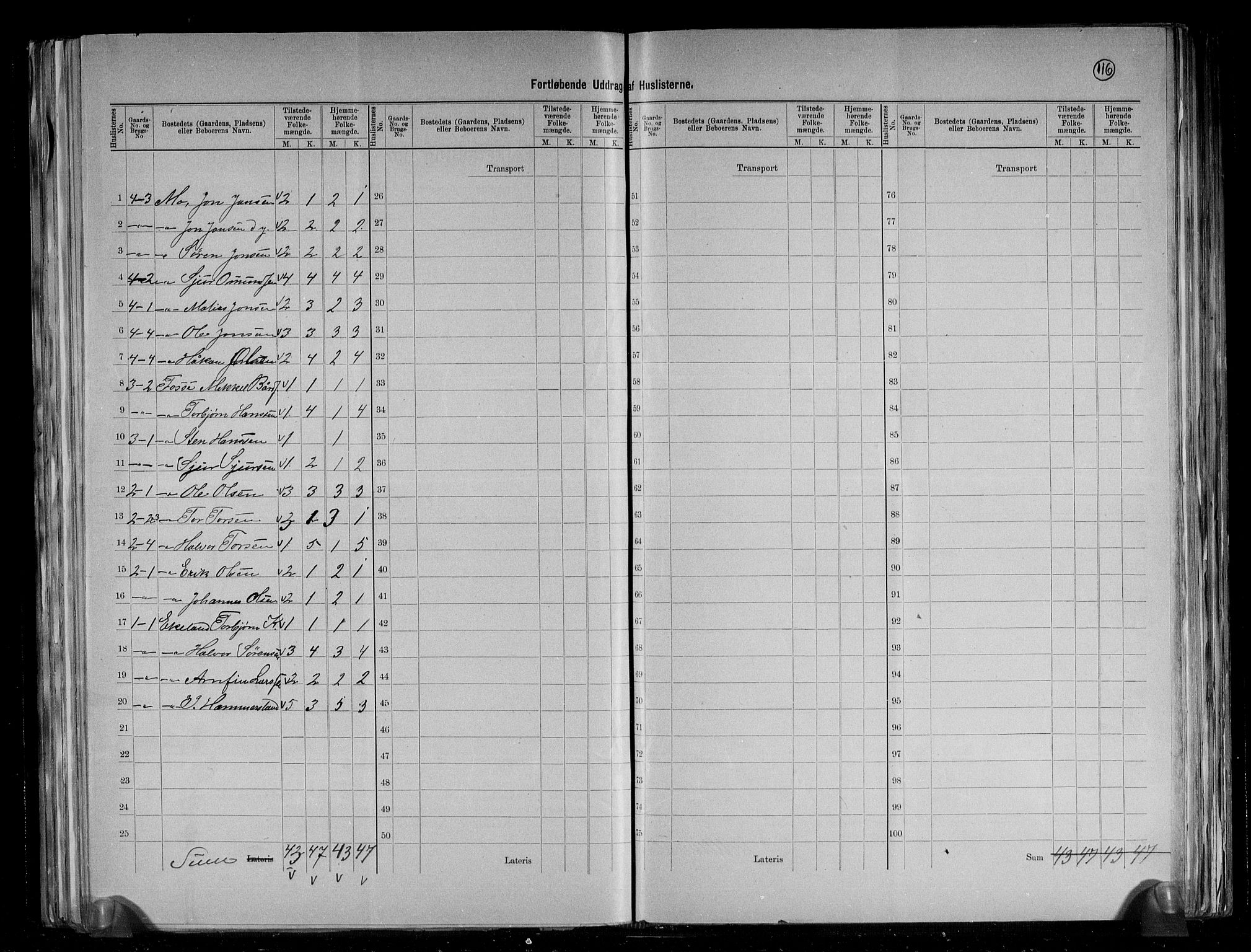 RA, 1891 census for 1211 Etne, 1891, p. 29