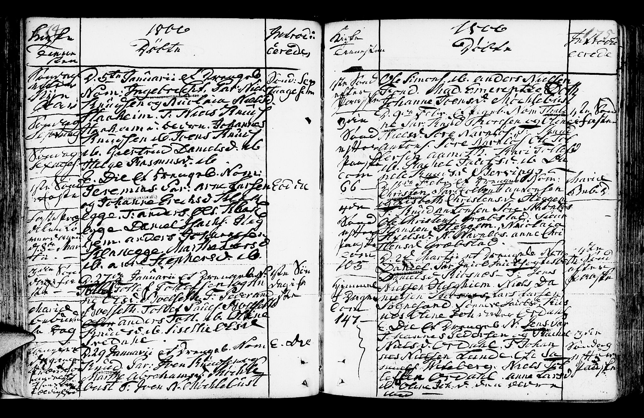 Jølster sokneprestembete, SAB/A-80701/H/Haa/Haaa/L0006: Parish register (official) no. A 6, 1790-1821, p. 174-175