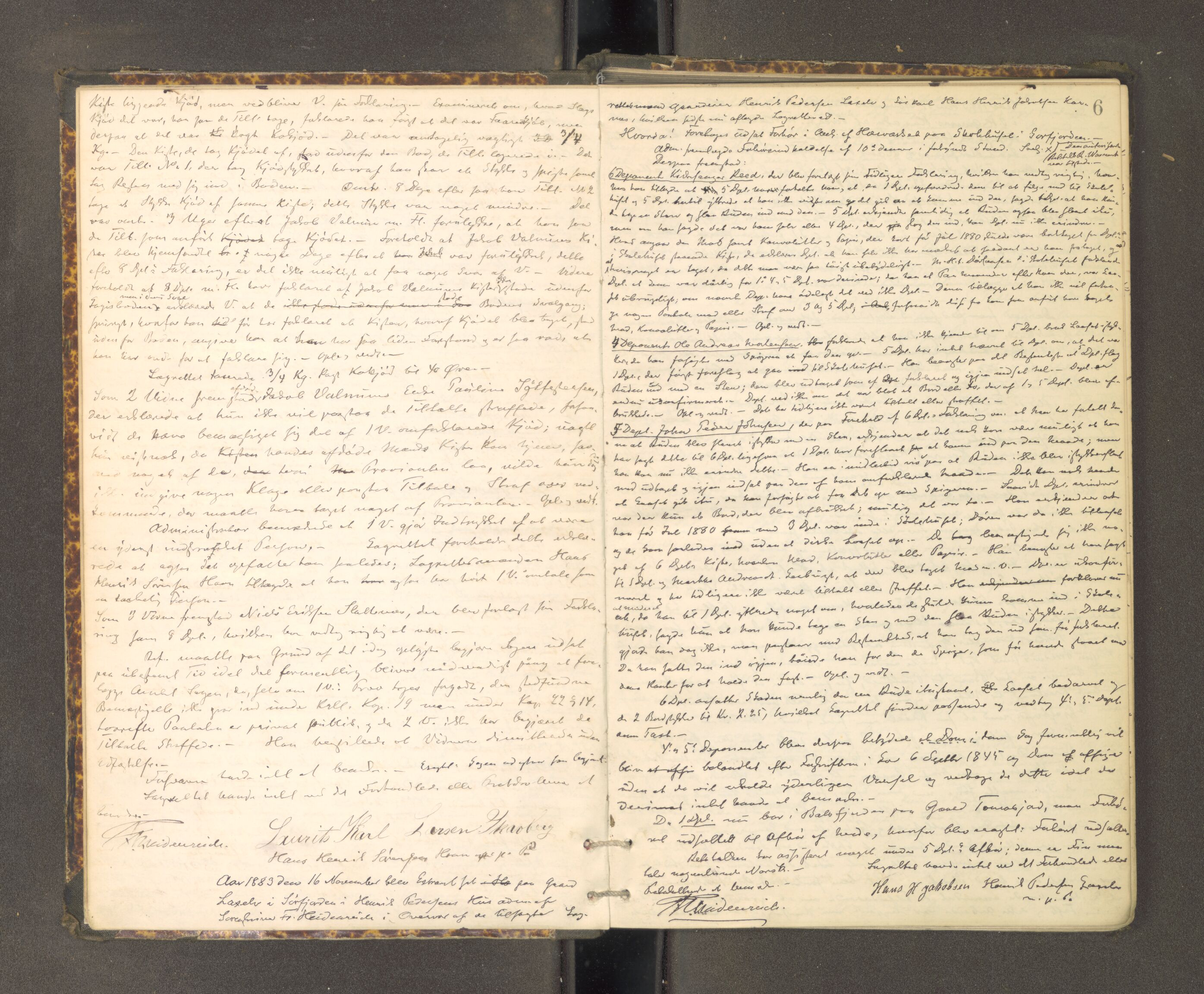 Tromsø sorenskriveri 1855-, AV/SATØ-S-0050/F/Fe/L0135: Ekstrarettsprotokoll, 1883-1888, p. 5b-6a
