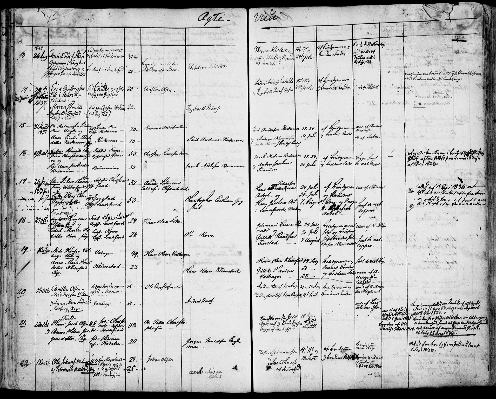 Sandar kirkebøker, AV/SAKO-A-243/F/Fa/L0005: Parish register (official) no. 5, 1832-1847, p. 588-589