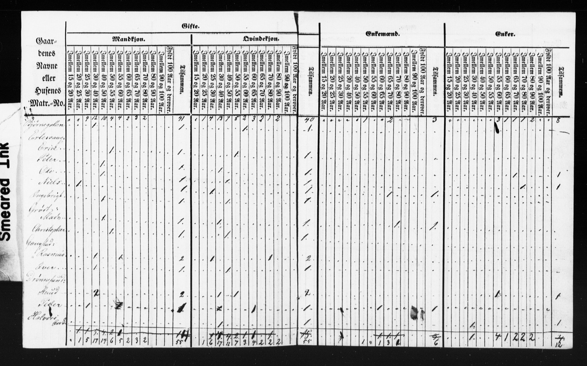 SAT, Census 1855 for Borgund, 1855, p. 15