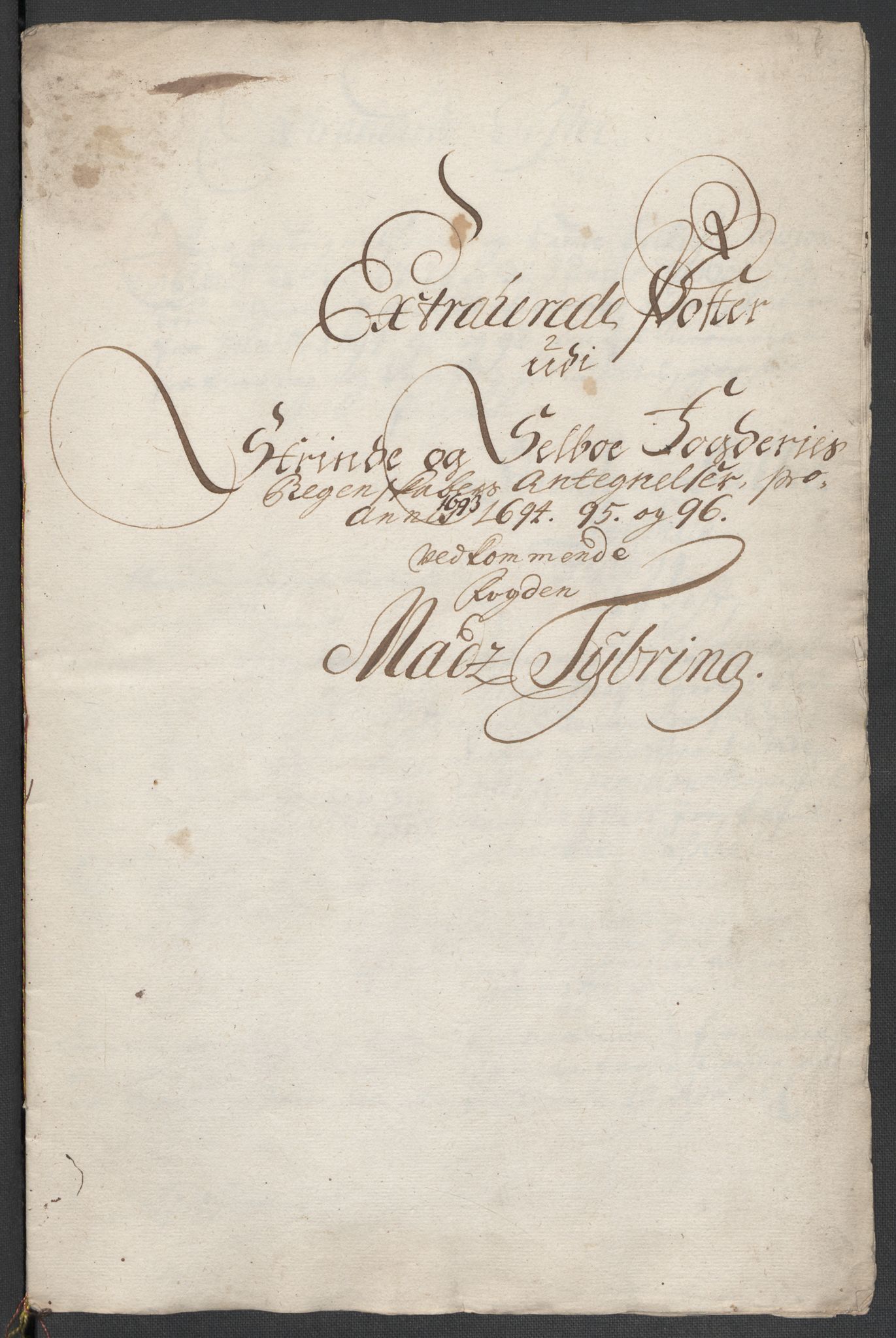 Rentekammeret inntil 1814, Reviderte regnskaper, Fogderegnskap, AV/RA-EA-4092/R61/L4106: Fogderegnskap Strinda og Selbu, 1696-1697, p. 157