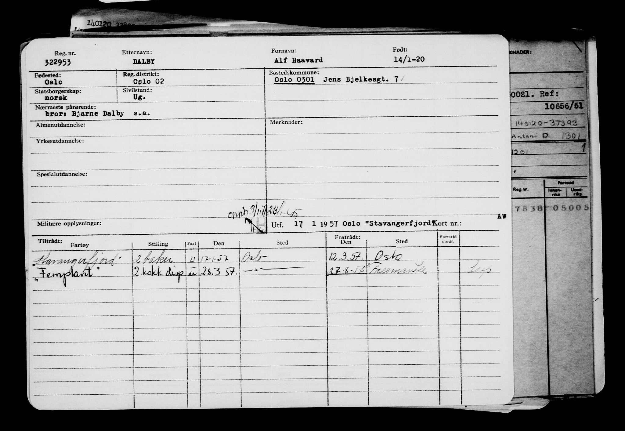 Direktoratet for sjømenn, AV/RA-S-3545/G/Gb/L0176: Hovedkort, 1920, p. 5