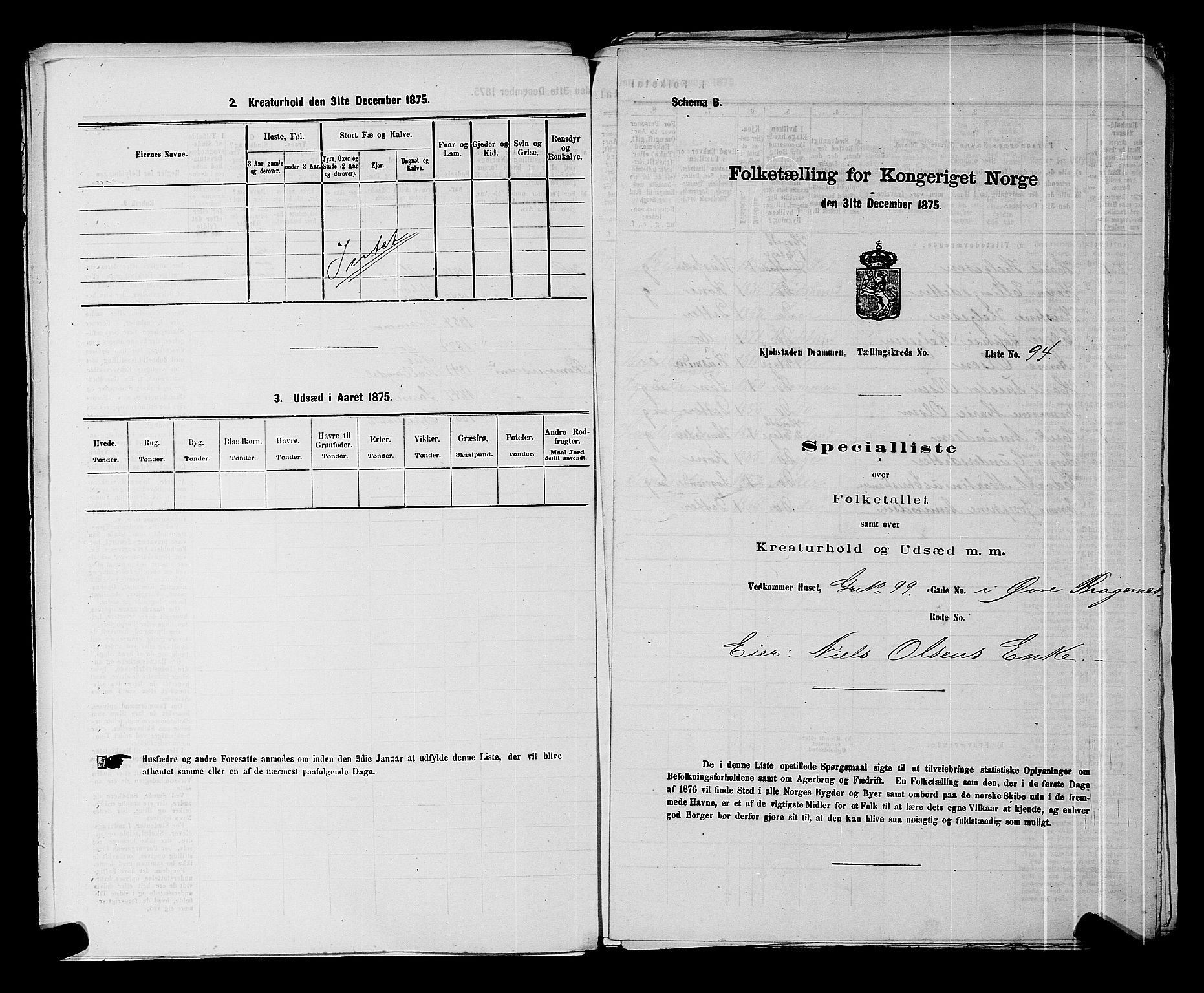 SAKO, 1875 census for 0602 Drammen, 1875, p. 397