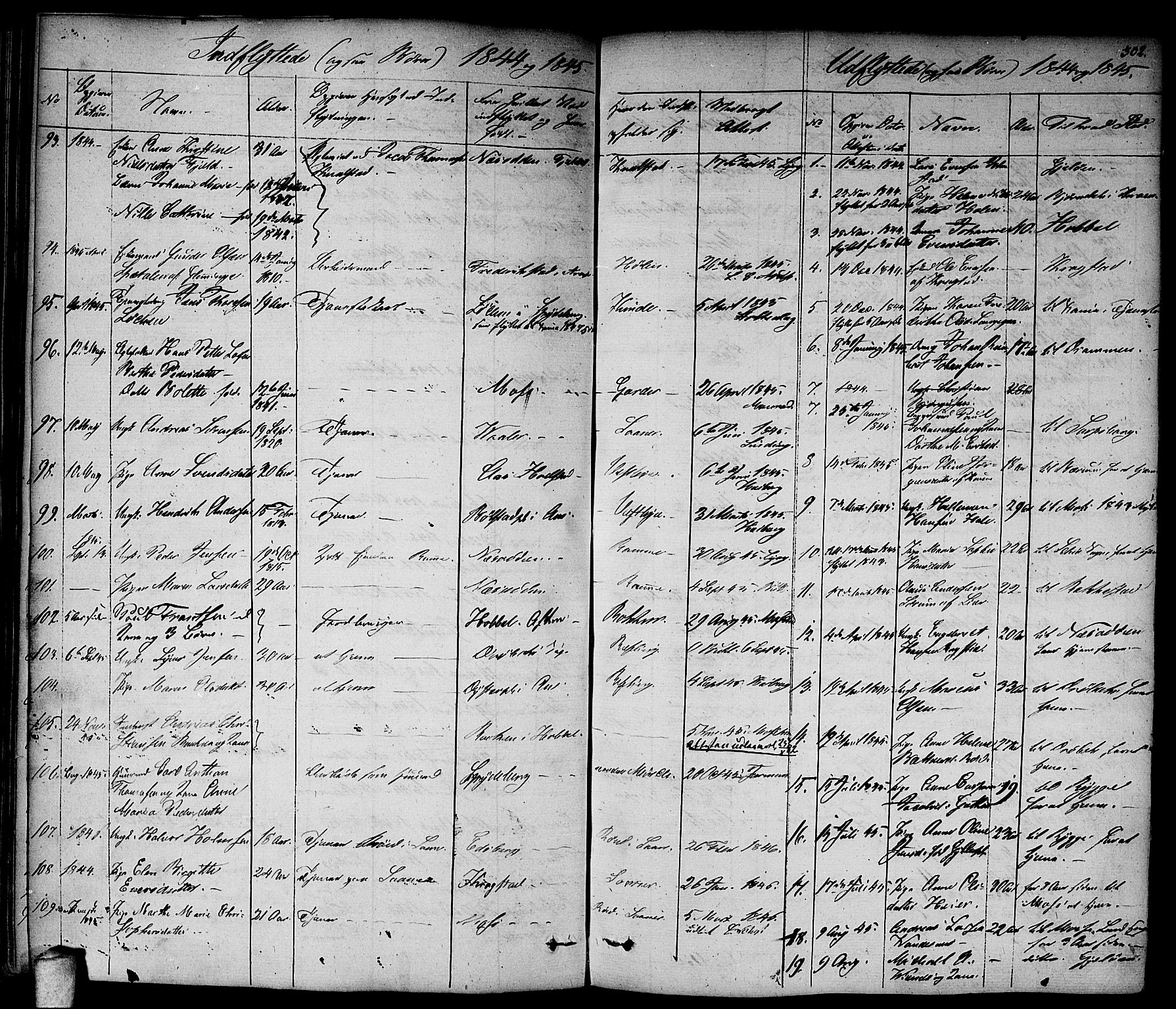 Vestby prestekontor Kirkebøker, SAO/A-10893/F/Fa/L0006: Parish register (official) no. I 6, 1827-1849, p. 302