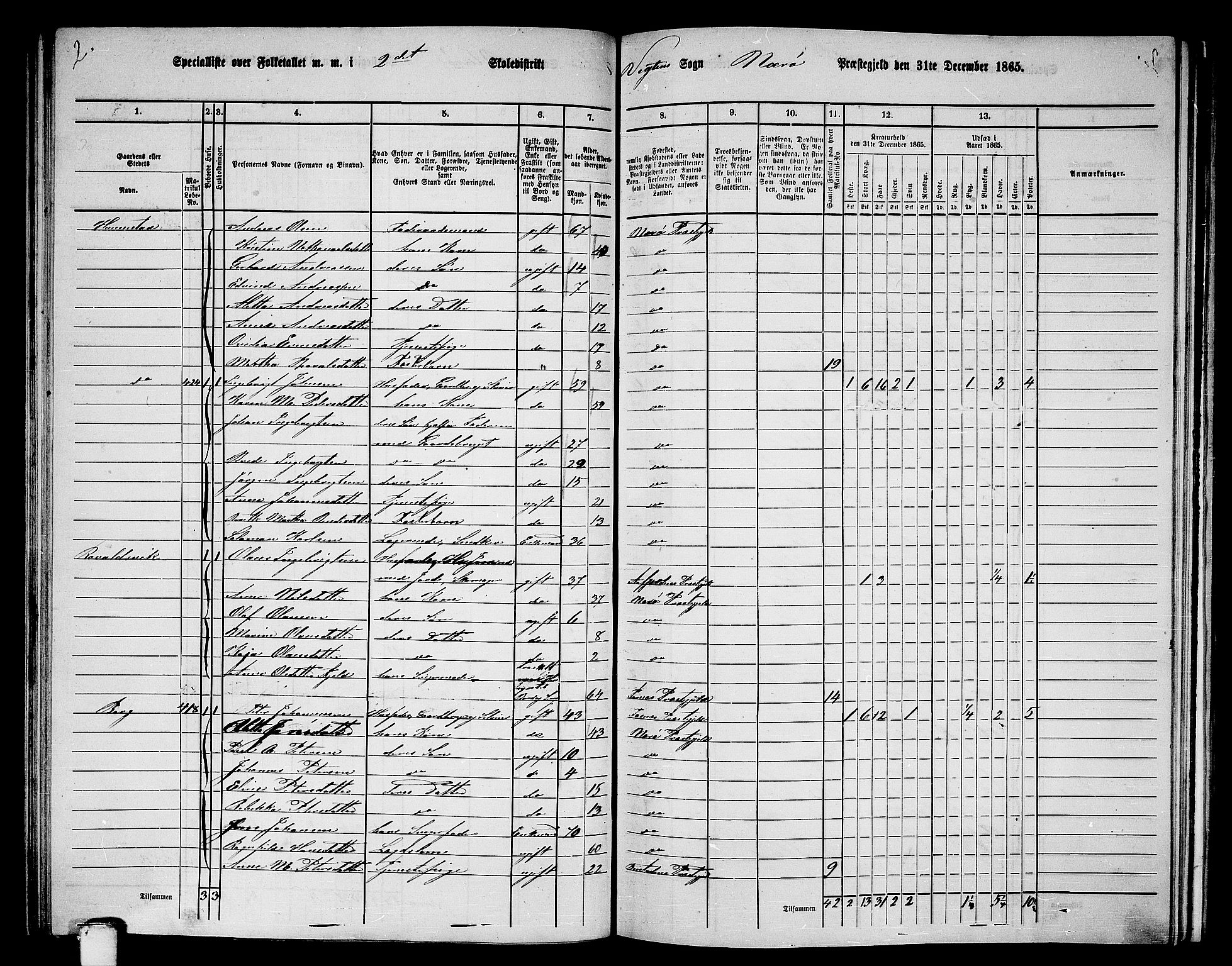 RA, 1865 census for Nærøy, 1865, p. 104