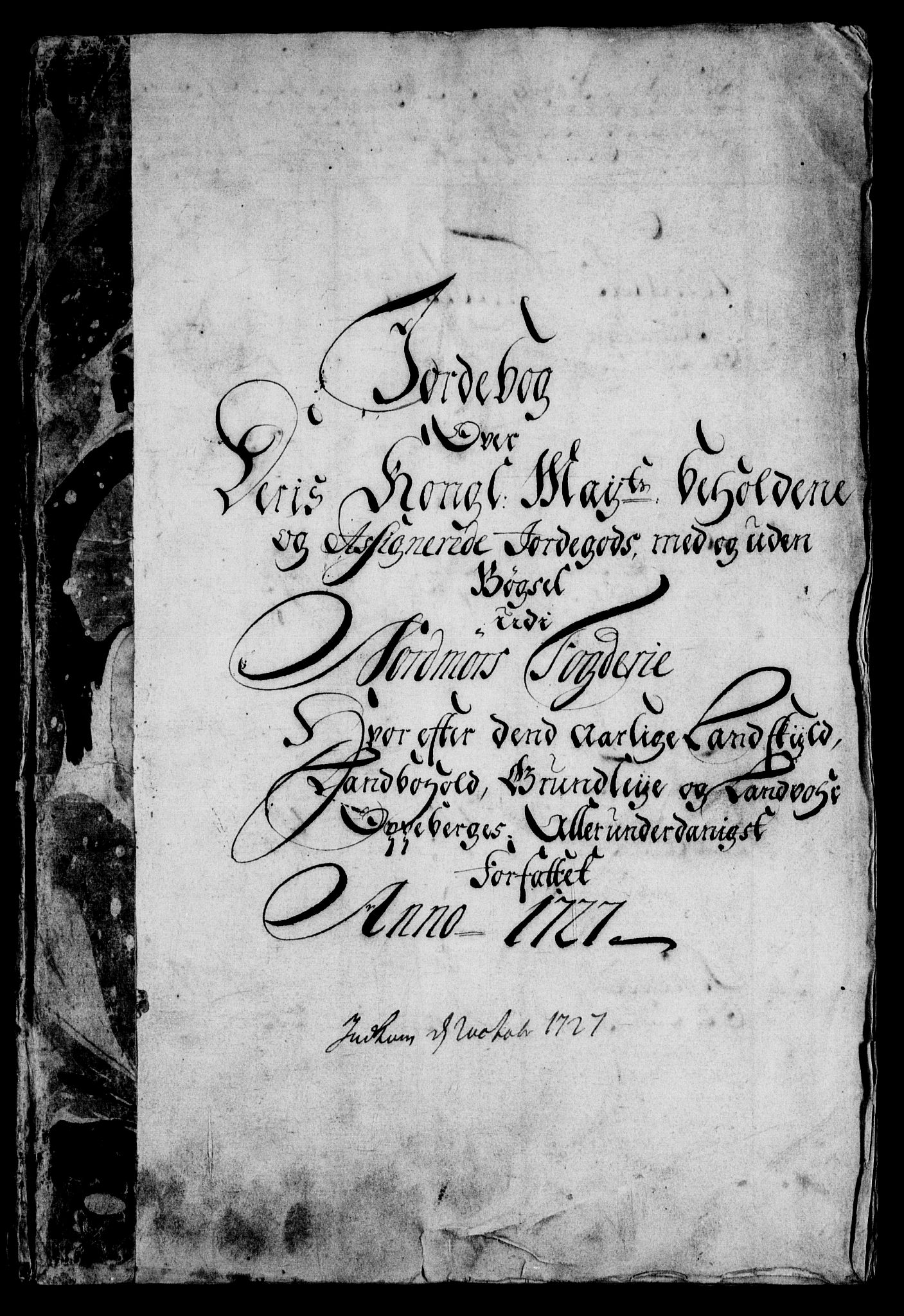 Rentekammeret inntil 1814, Realistisk ordnet avdeling, RA/EA-4070/N/Na/L0006/0008: [XI k]: Assignert krongods nordafjells (1720, 1722, 1727 og 1728): / Nordmøre fogderi, 1727