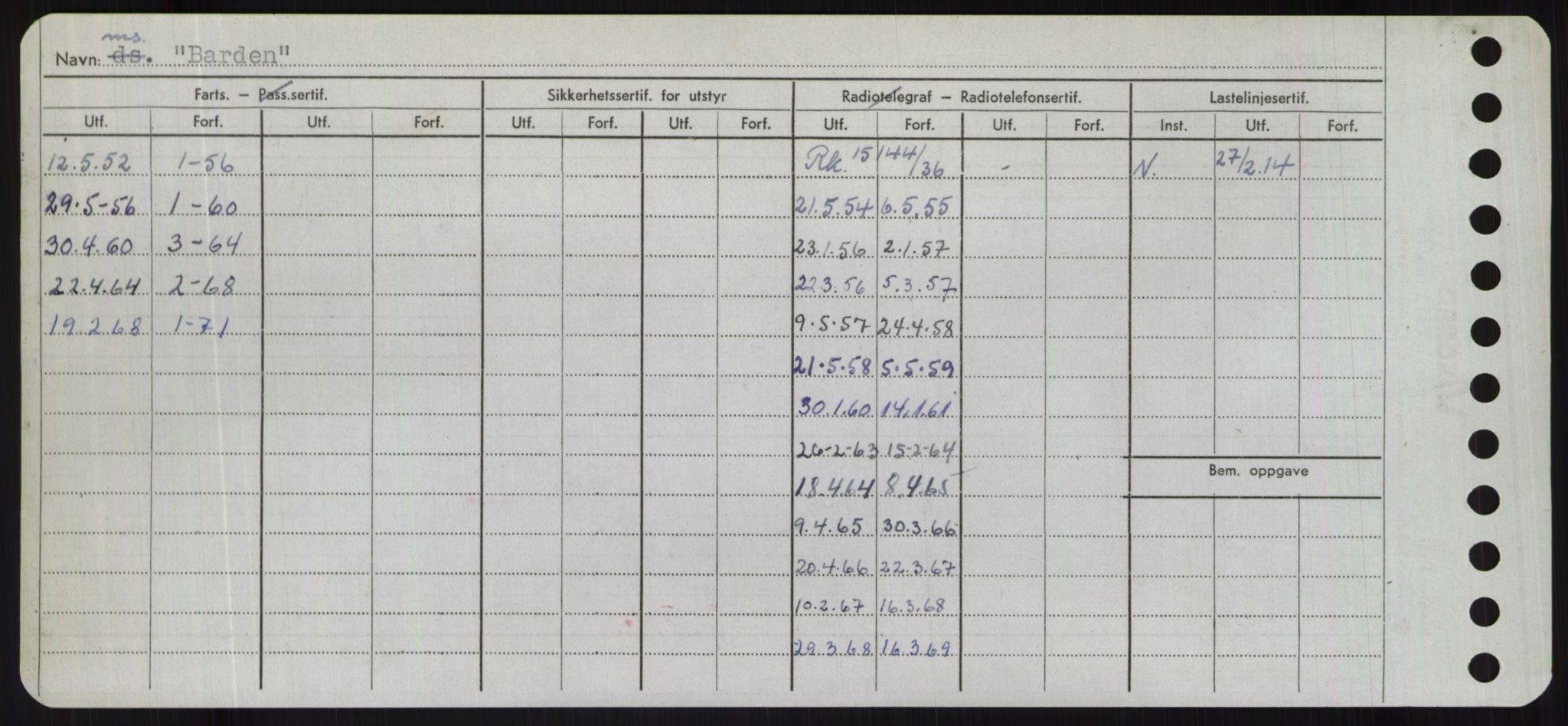 Sjøfartsdirektoratet med forløpere, Skipsmålingen, AV/RA-S-1627/H/Hd/L0003: Fartøy, B-Bev, p. 276