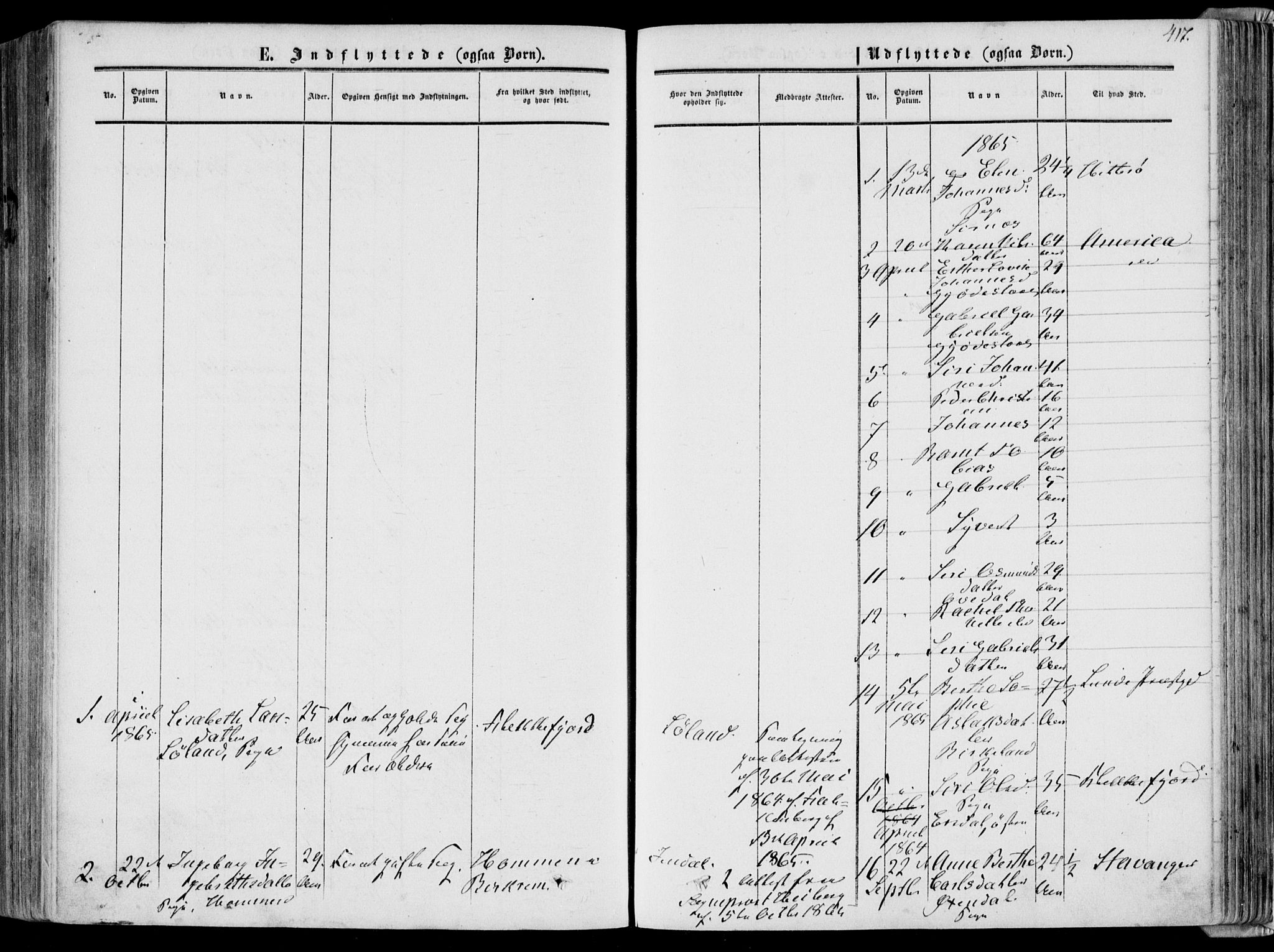 Bakke sokneprestkontor, AV/SAK-1111-0002/F/Fa/Faa/L0006: Parish register (official) no. A 6, 1855-1877, p. 417