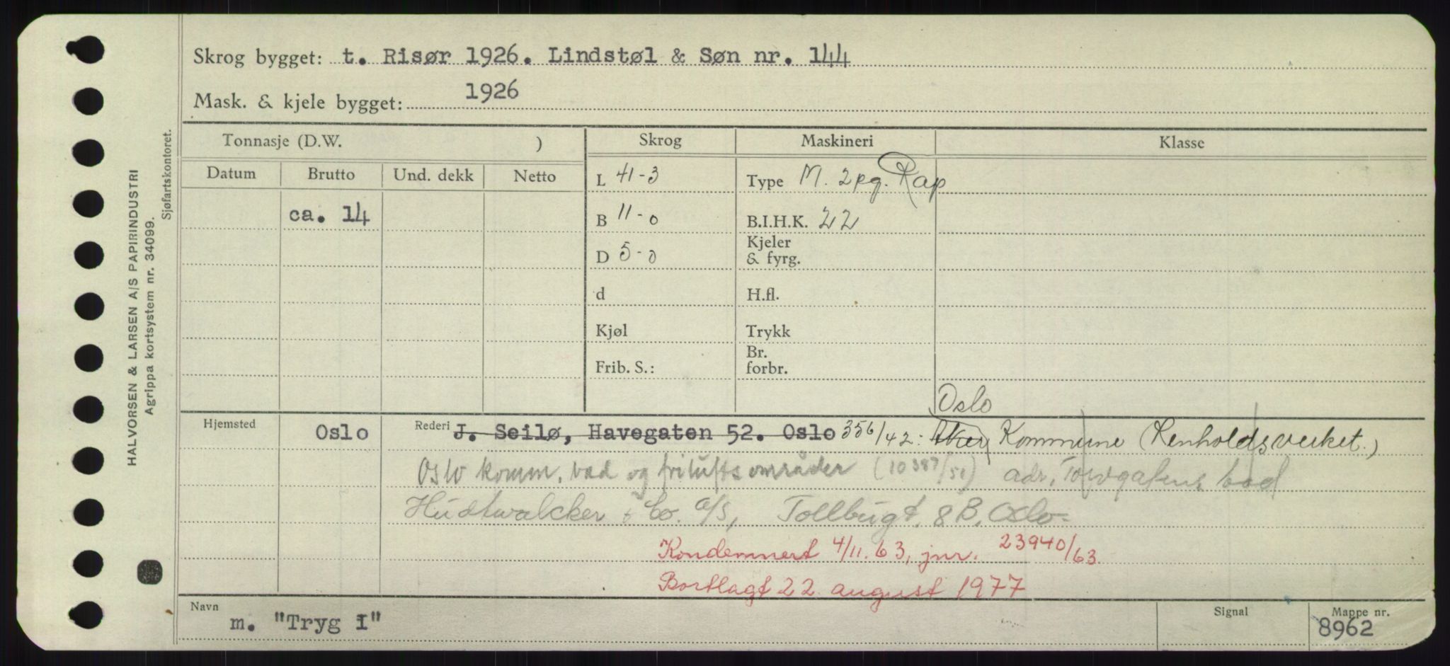 Sjøfartsdirektoratet med forløpere, Skipsmålingen, RA/S-1627/H/Hd/L0039: Fartøy, Ti-Tø, p. 713