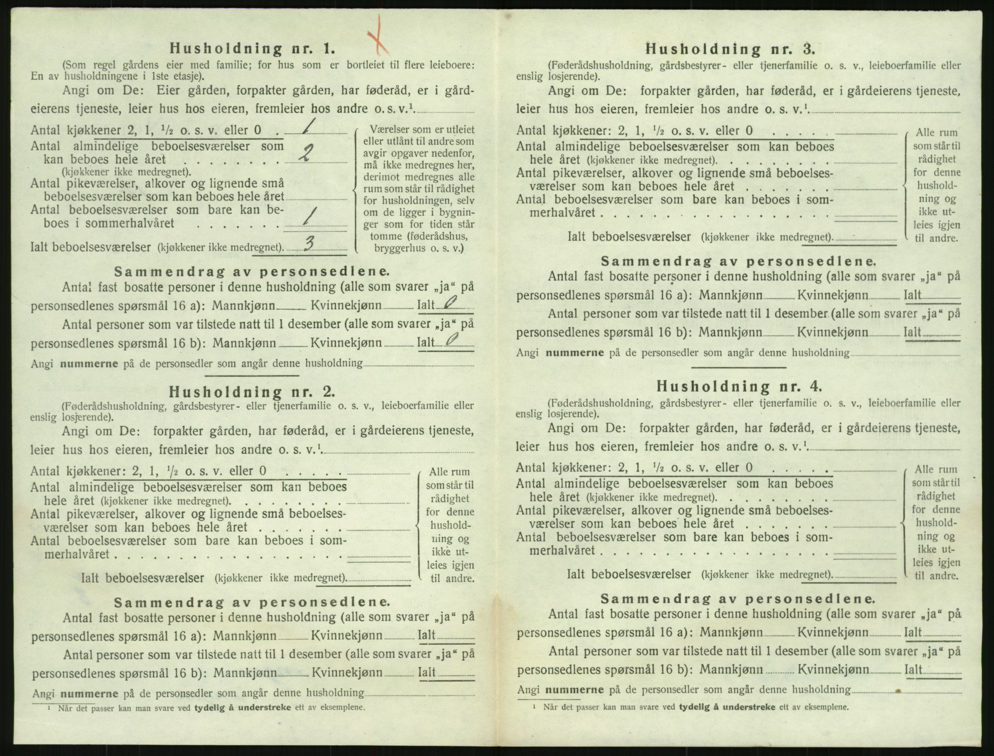 SAK, 1920 census for Herefoss, 1920, p. 189