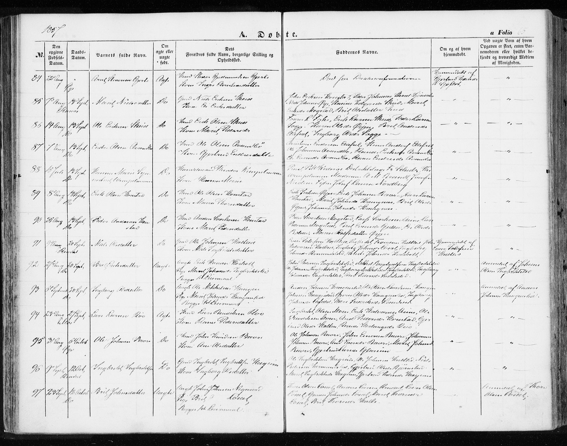 Ministerialprotokoller, klokkerbøker og fødselsregistre - Møre og Romsdal, SAT/A-1454/595/L1044: Parish register (official) no. 595A06, 1852-1863, p. 65