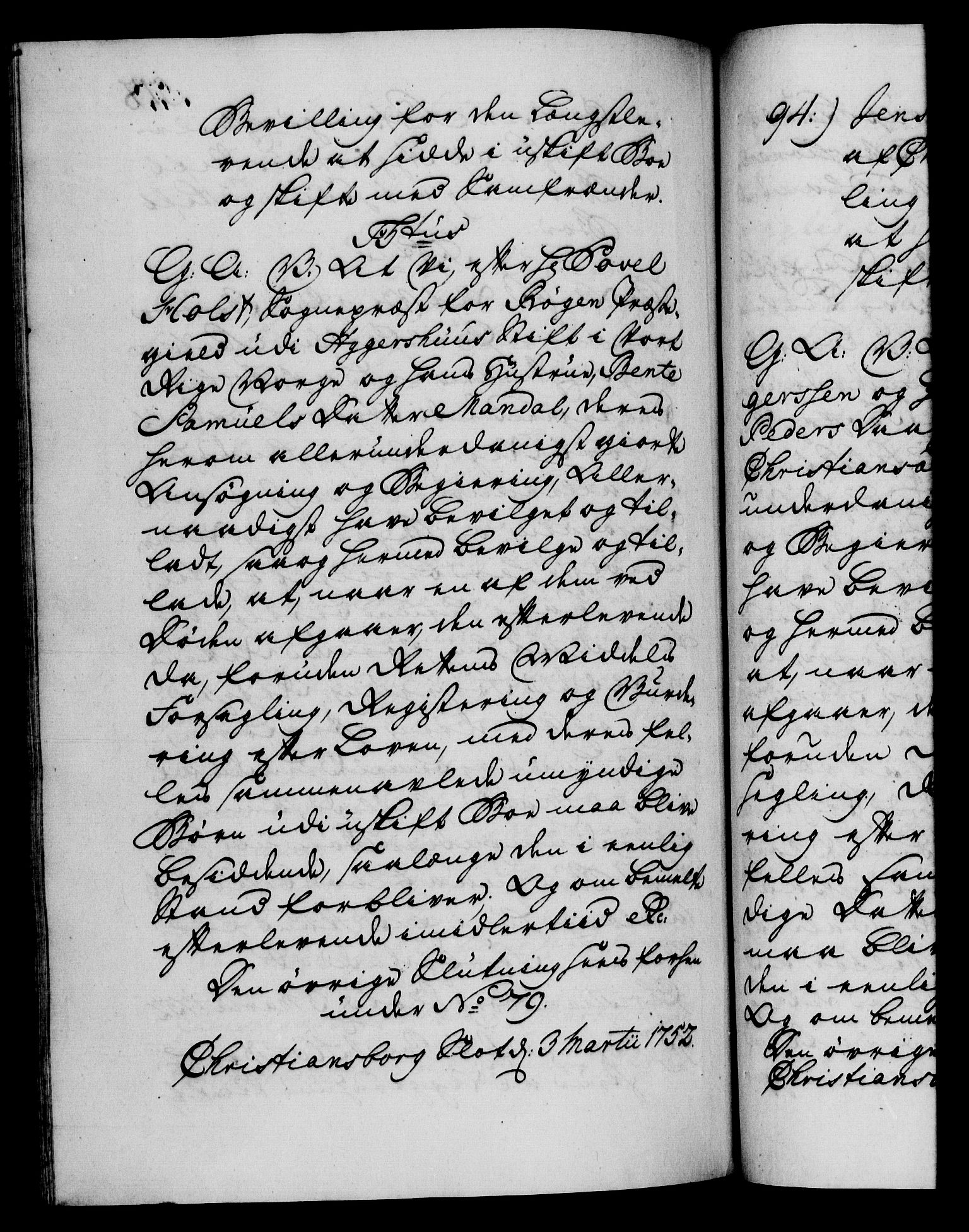 Danske Kanselli 1572-1799, AV/RA-EA-3023/F/Fc/Fca/Fcaa/L0037: Norske registre, 1751-1752, p. 518b